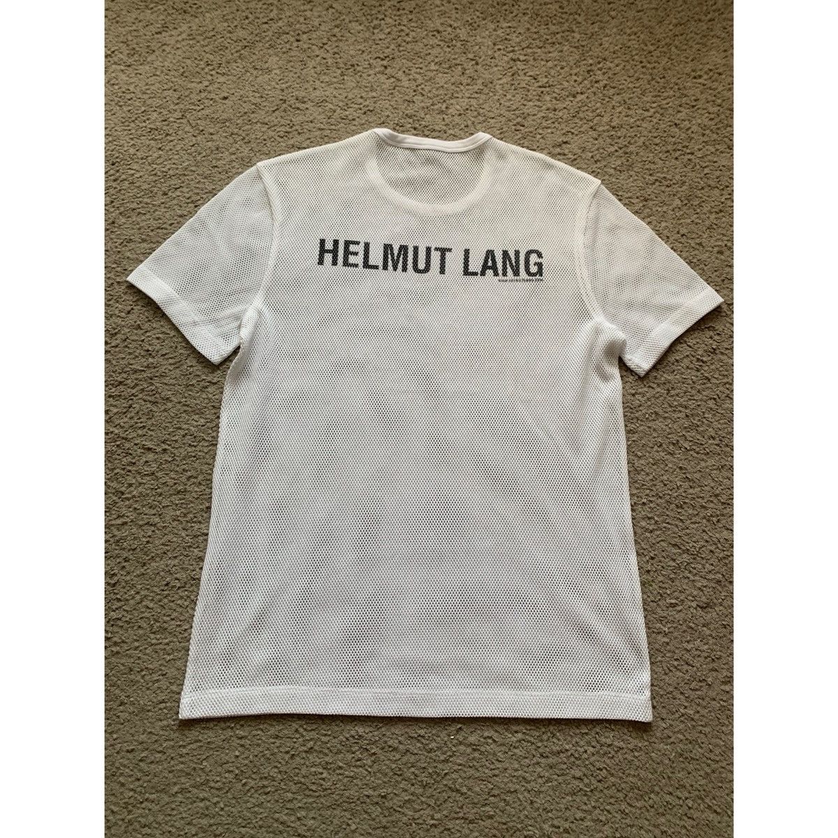 Helmut Lang HELMUT LANG WHITE LOGO MESH TOP Size US M / EU 48-50 / 2 - 23 Thumbnail