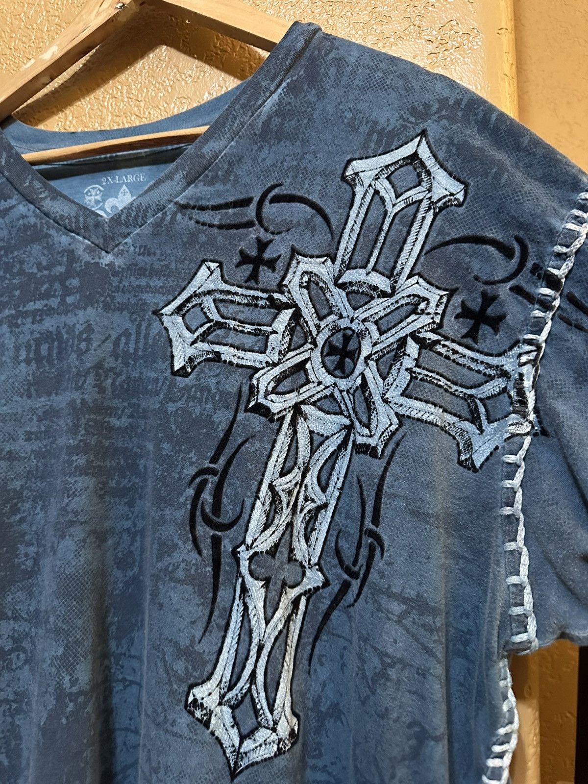 Vintage crazy Y2K Raw State Cross Wings t shirt grunge Size US XXL / EU 58 / 5 - 4 Thumbnail
