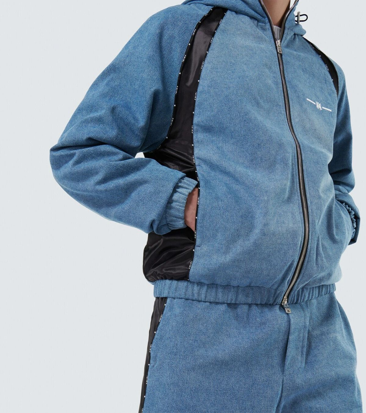 Amiri o1y0525 Denim Hooded Jacket in Blue Size US S / EU 44-46 / 1 - 3 Thumbnail