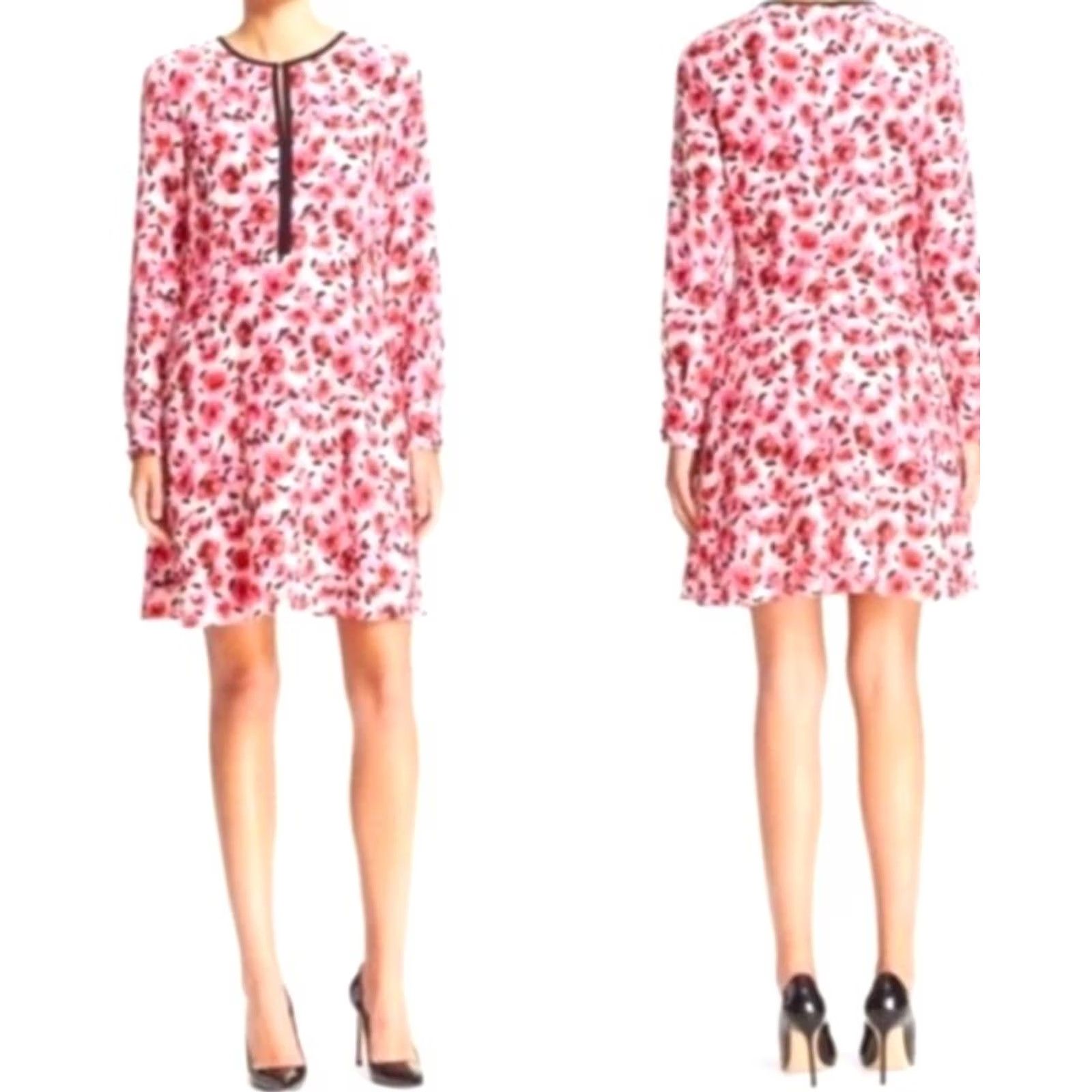 Vintage Kate Spade Silk Red Rose Dress - Size 6 Size M / US 6-8 / IT 42-44 - 2 Thumbnail