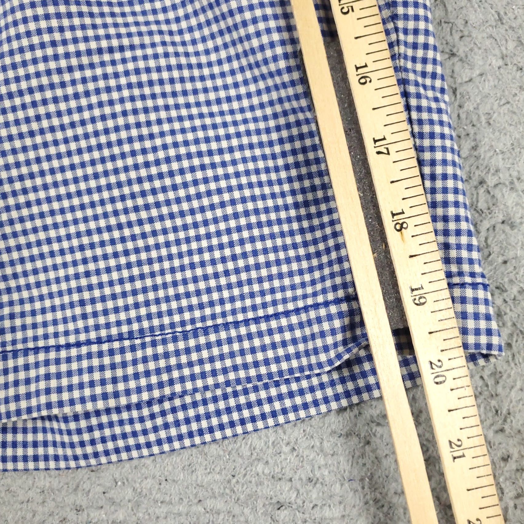 Nautica VINTAGE Nautica Shorts Men's Casual Chino Flat Front Size 33 Blue Check Cotton Outdoor Size US 33 - 5 Thumbnail