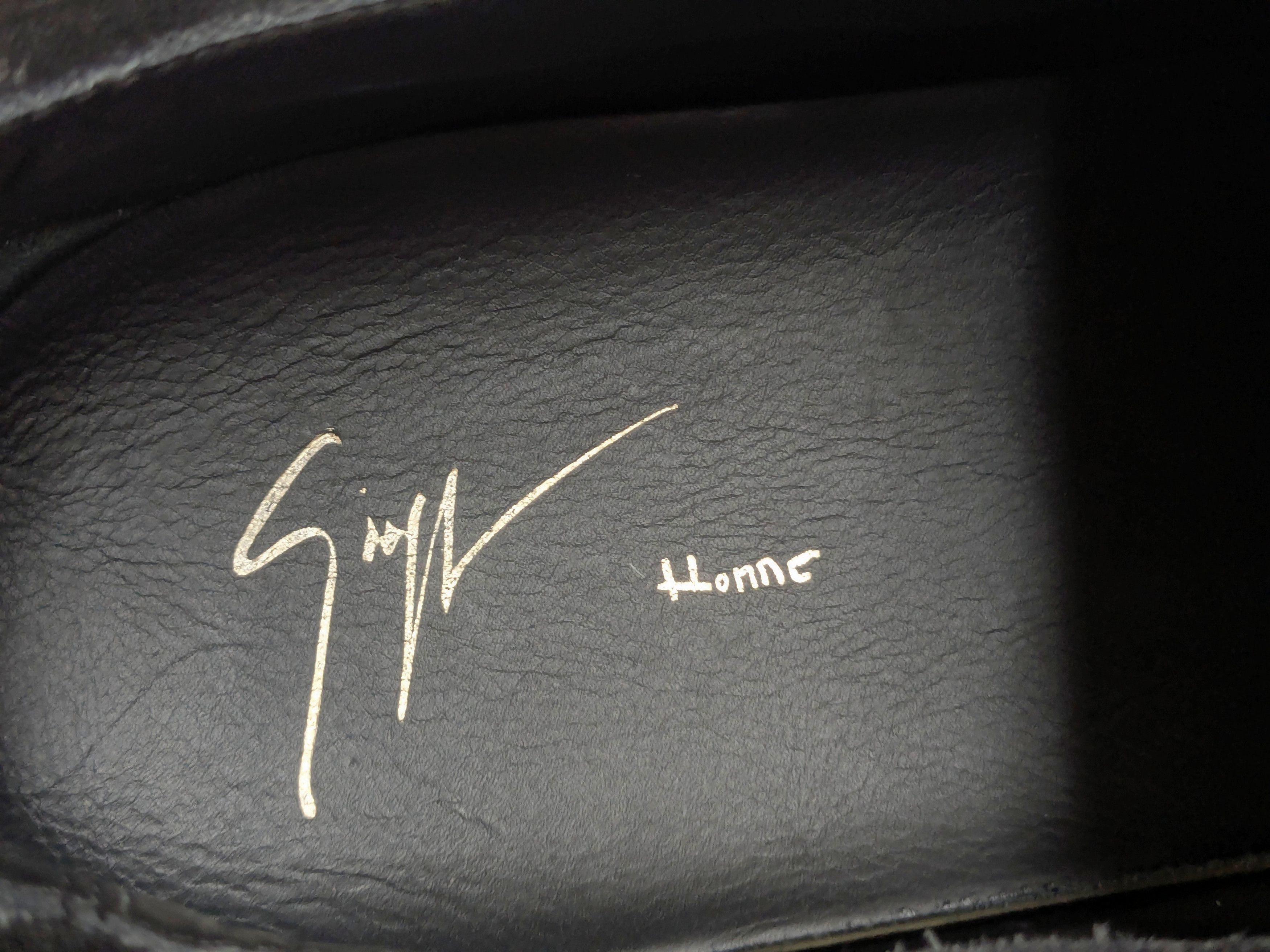 Giuseppe Zanotti Giuseppe Zanotti Sneakers Black Velvet Leather Zipper 11.5 Size US 11.5 / EU 44-45 - 7 Thumbnail