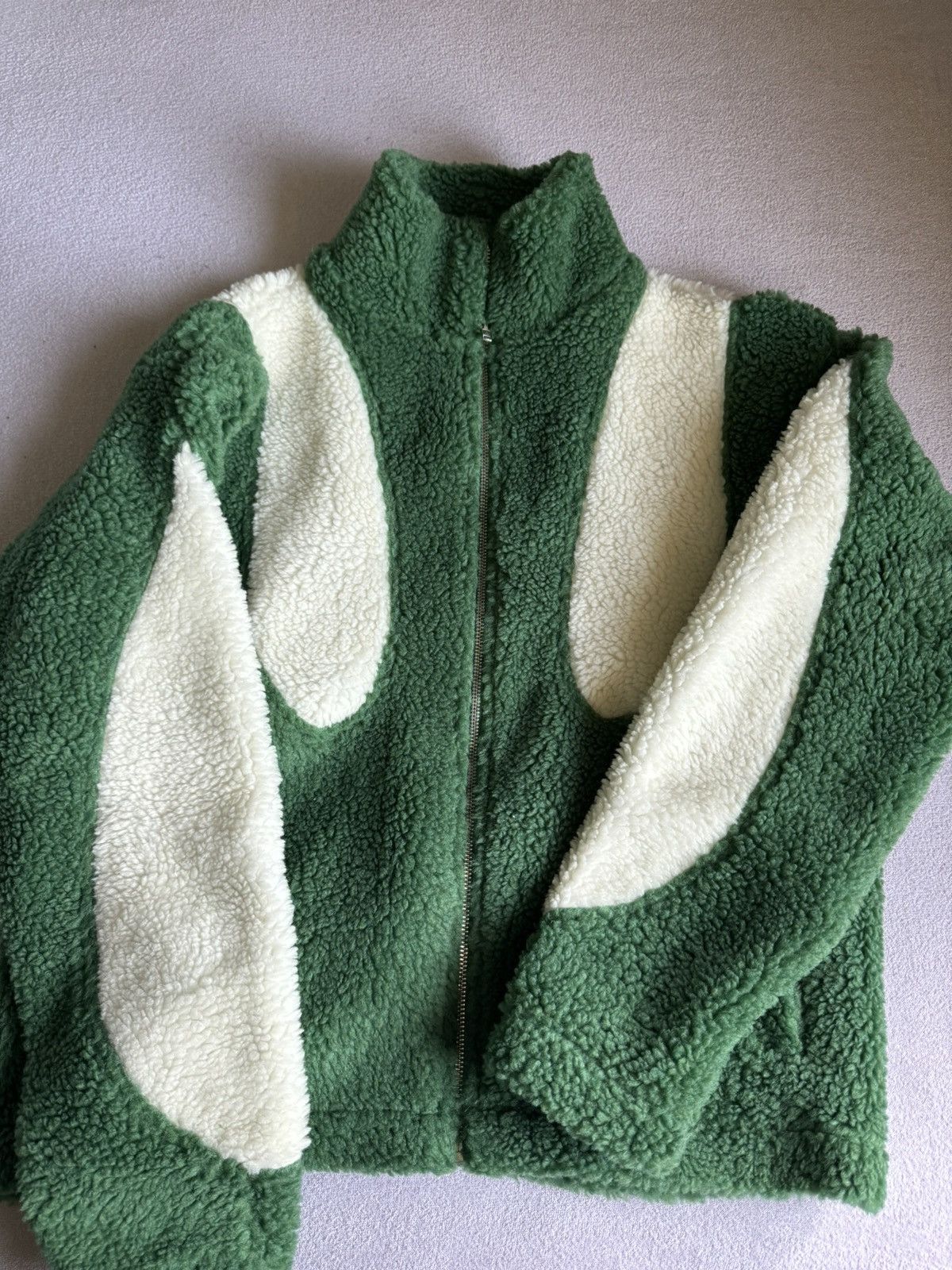 image of Systemic X L’Art De L’Automobile Fleece in White/Green, Men's (Size Small)