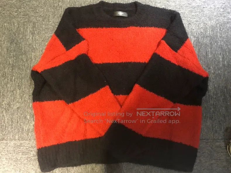 Amiri Amiri Red and Black Striped Sweater Size US M / EU 48-50 / 2 - 1 Thumbnail