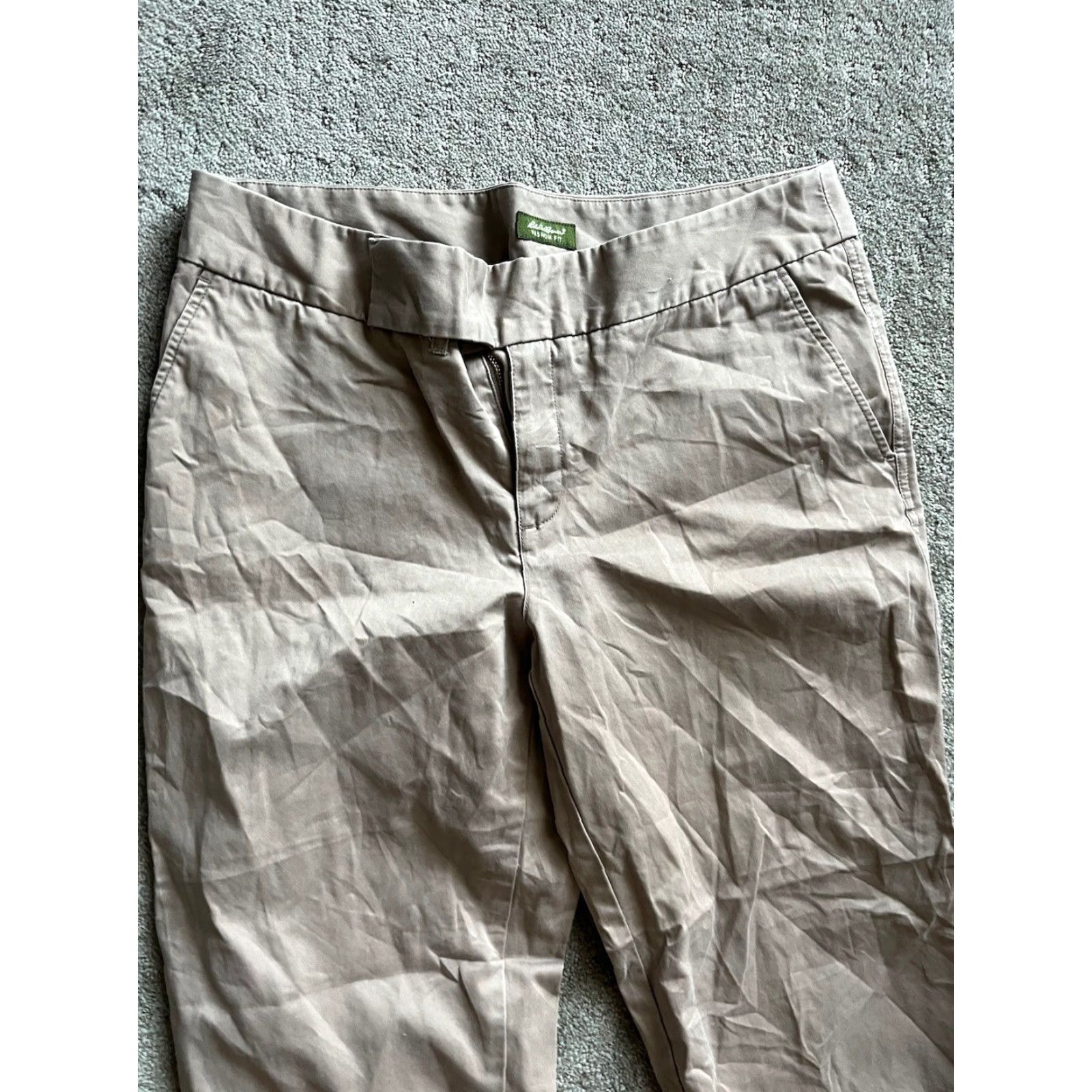 Eddie Bauer VINTAGE Eddie Bauer Vashon Fit Pants Size 12 Cropped Brown Cotton 22.5 in Inseam Women's Straight Waist 35 in Size 34" / US 12 / IT 48 - 2 Thumbnail