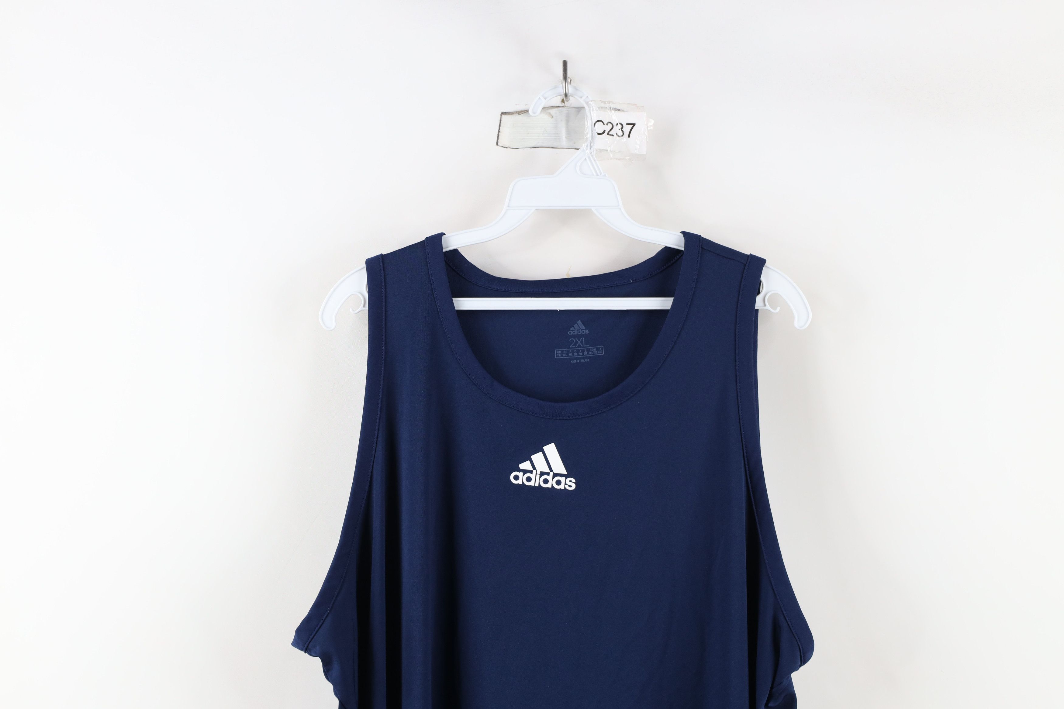 Adidas × Vintage Adidas Aeroready Tank Top T-Shirt Navy Blue Gym Tennis Size US XXL / EU 58 / 5 - 2 Thumbnail