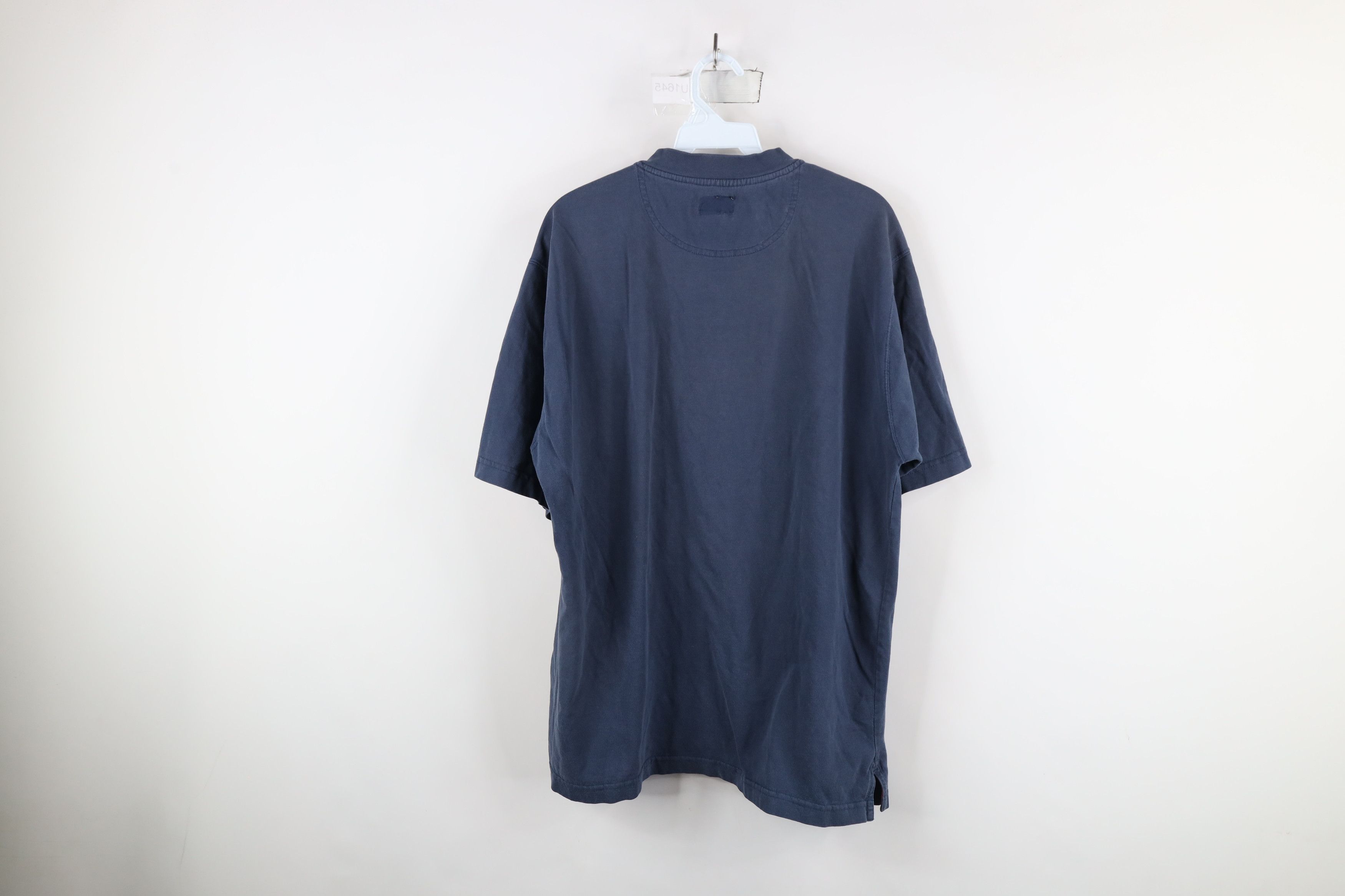 Dickies × Vintage Vintage Dickies Blank Short Sleeve Henley T-Shirt Blue Size US L / EU 52-54 / 3 - 10 Thumbnail