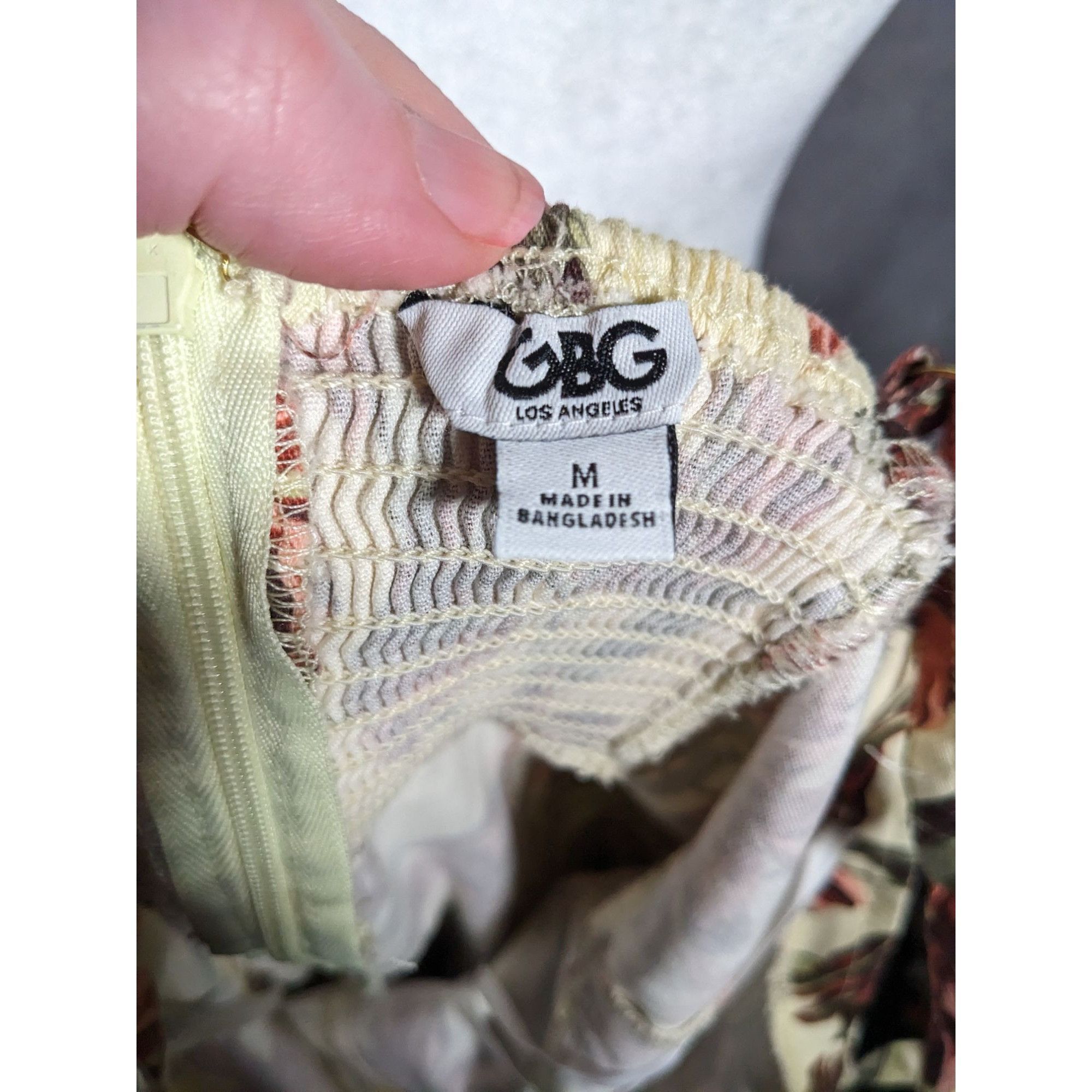 Other GBE Los Angeles 90s Style Cream And Pink Floral Dress Size M Size M / US 6-8 / IT 42-44 - 6 Thumbnail