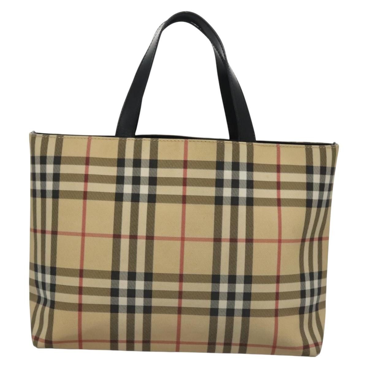 Burberry Nova Check Beige Canvas Tote Bag (Pre-Owned) Size ONE SIZE - 1 Thumbnail
