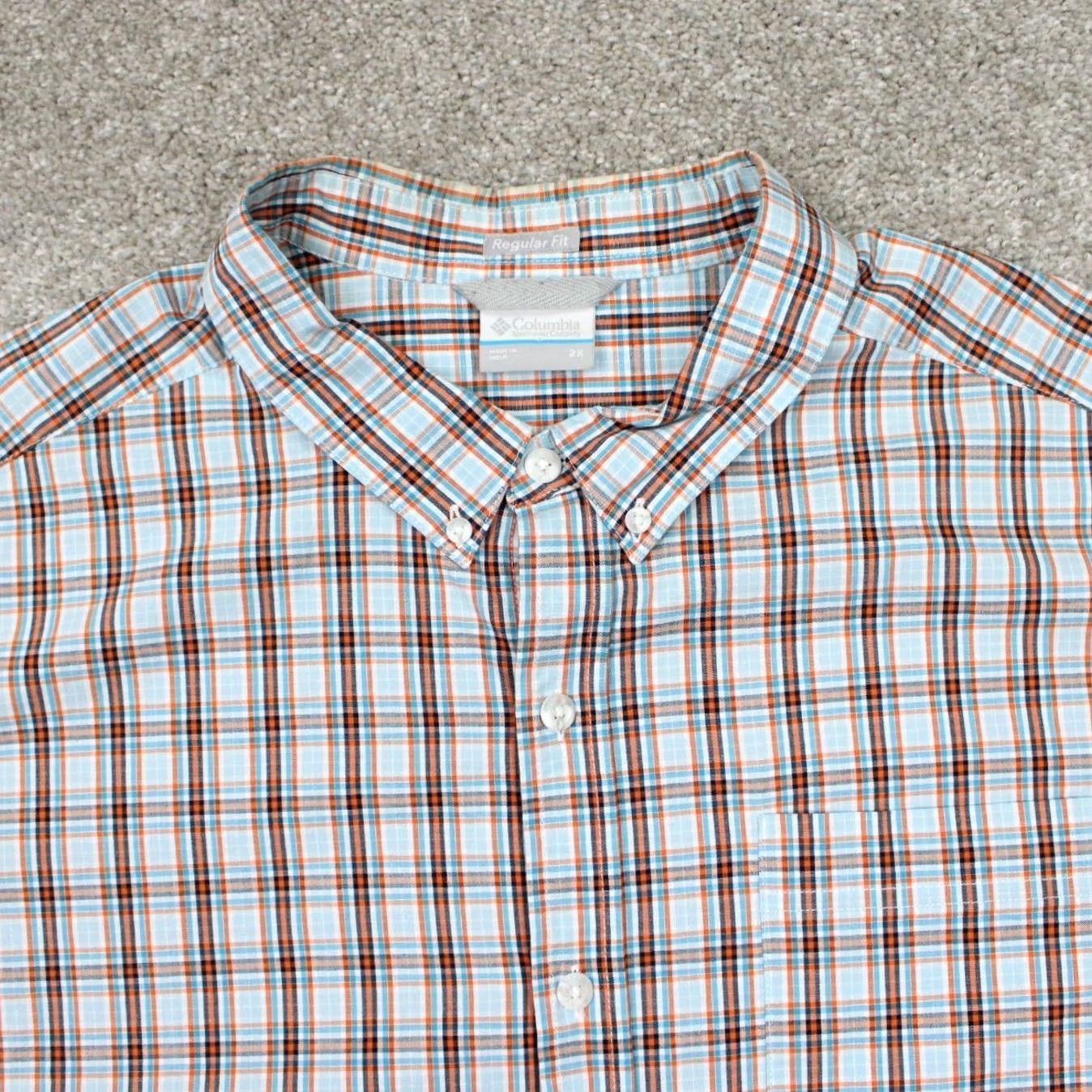 Vintage Columbia Shirt Men 2XL XXL Orange/Blue Rapid Rivers II Regular Fit Short Sleeve Plaid Size US XXL / EU 58 / 5 - 6 Thumbnail