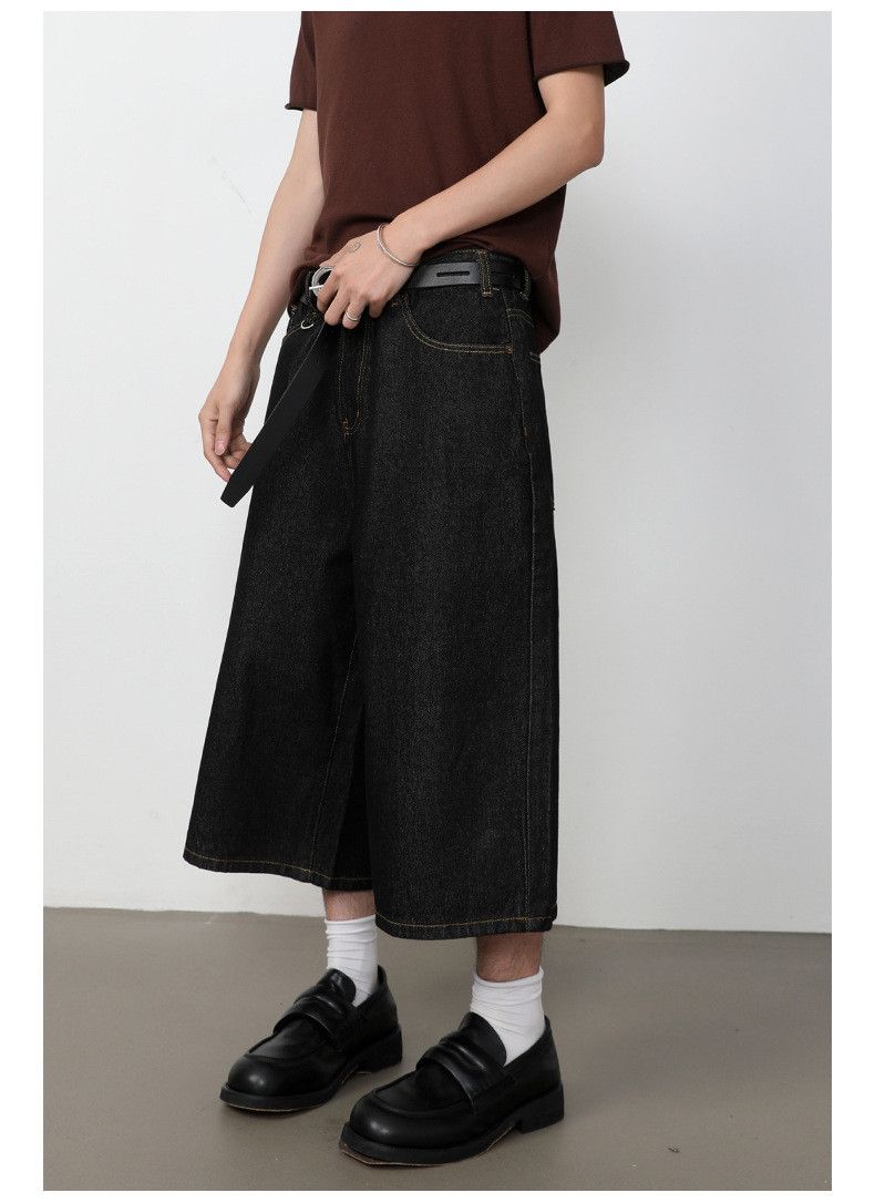 Japanese Brand Men's American-Style Loose-Fit Wide-Leg Denim Shorts Size US 32 / EU 48 - 4 Thumbnail