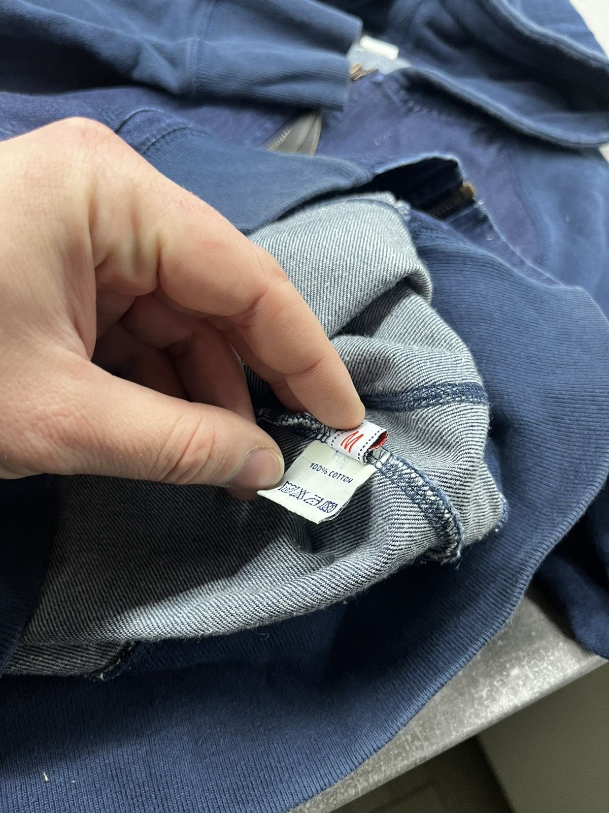 Evisu × Japanese Brand Vintage Navy Blue Denim Jeans Zip Sweatshirt Hoodie Evisu Size US M / EU 48-50 / 2 - 17 Thumbnail