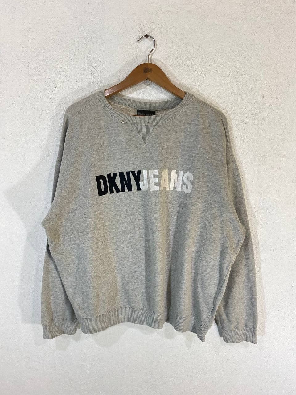 image of Avant Garde x Dkny Vintage Dkny Sweatshirt Made In Usa in Grey, Men's (Size Large)