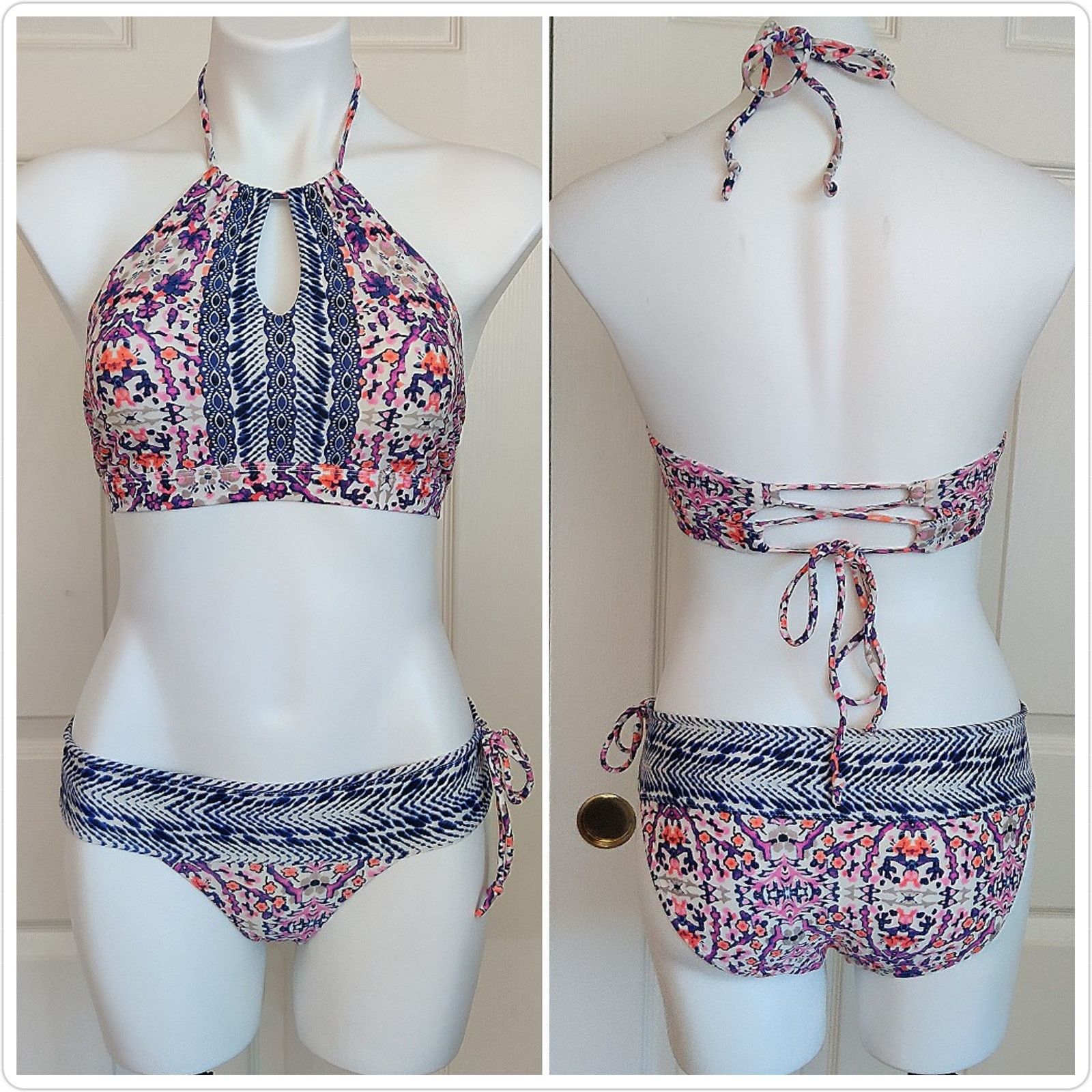 Athleta Athleta floral high top halter bikini set sz XS/S Size ONE SIZE - 1 Thumbnail