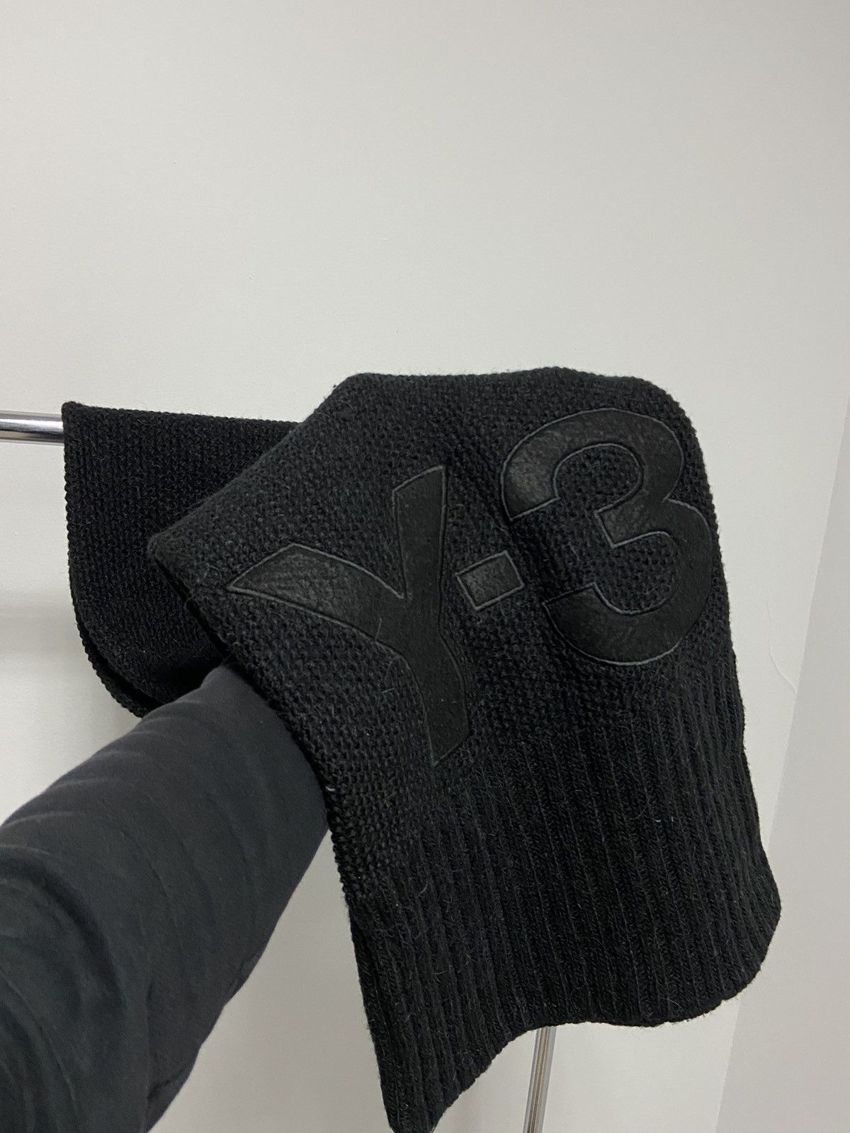 Vintage × Y-3 × Yohji Yamamoto Y-3 Yohji Yamamoto vintage big logo scarf wool Japanese Size ONE SIZE - 4 Thumbnail