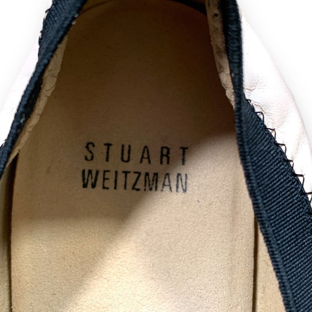 Stuart Weitzman Stuart Weizmann Ballet Flat Shoes Cream Black Leather Classi Size US 7 / IT 37 - 2 Thumbnail