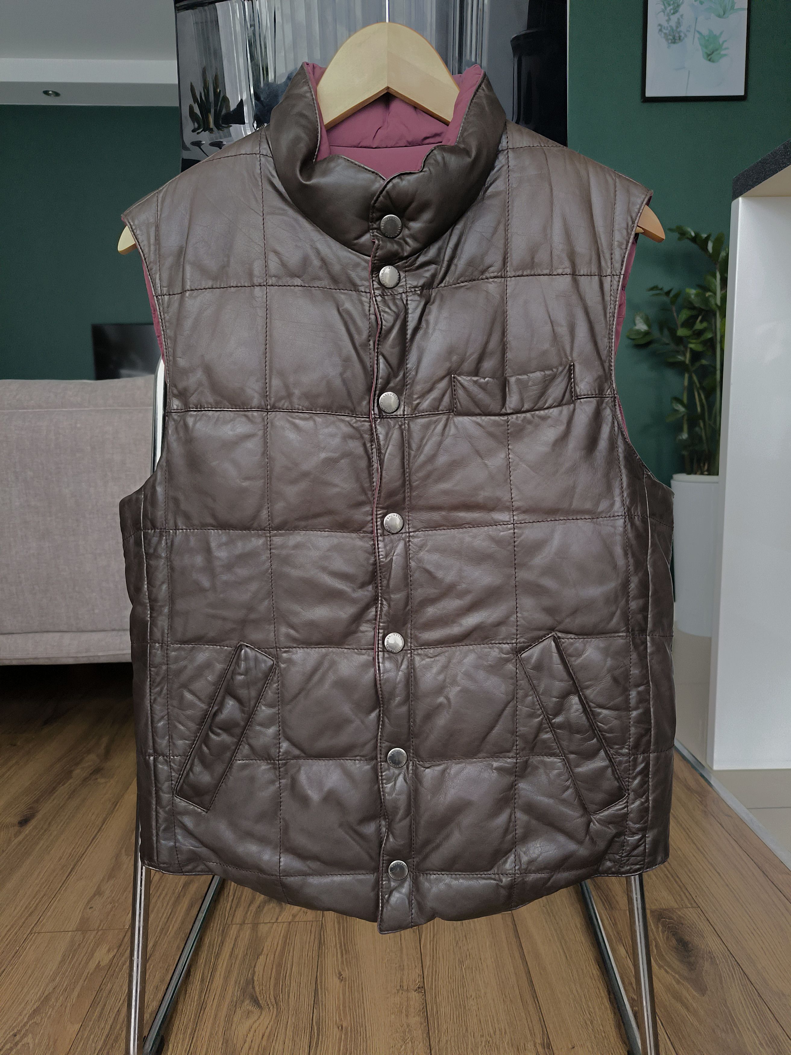 Brunello Cucinelli B. Cucinelli Leather Reversible Puffer Vest, size S Size US S / EU 44-46 / 1 - 1 Thumbnail