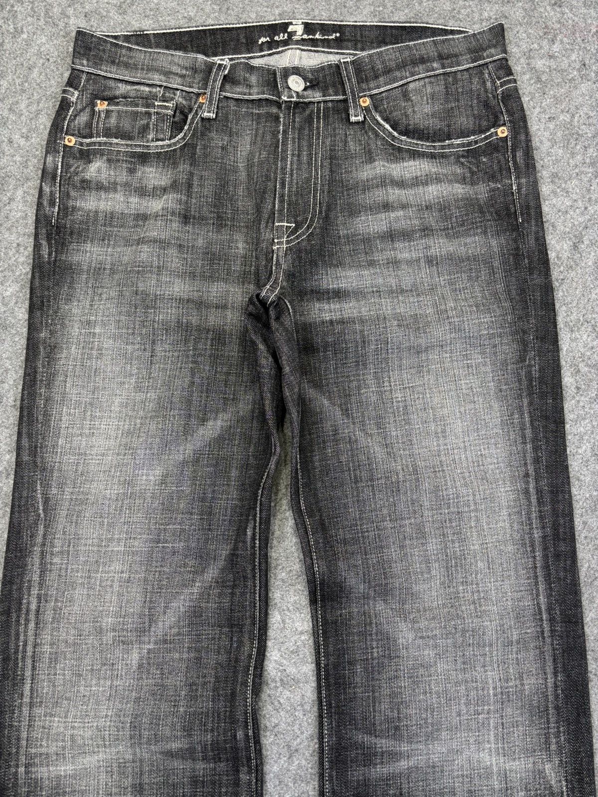 7 For All Mankind 💥90s Style Bootcut💥7 For All Mankind Black Wash Denim F906 Size US 32 / EU 48 - 3 Thumbnail