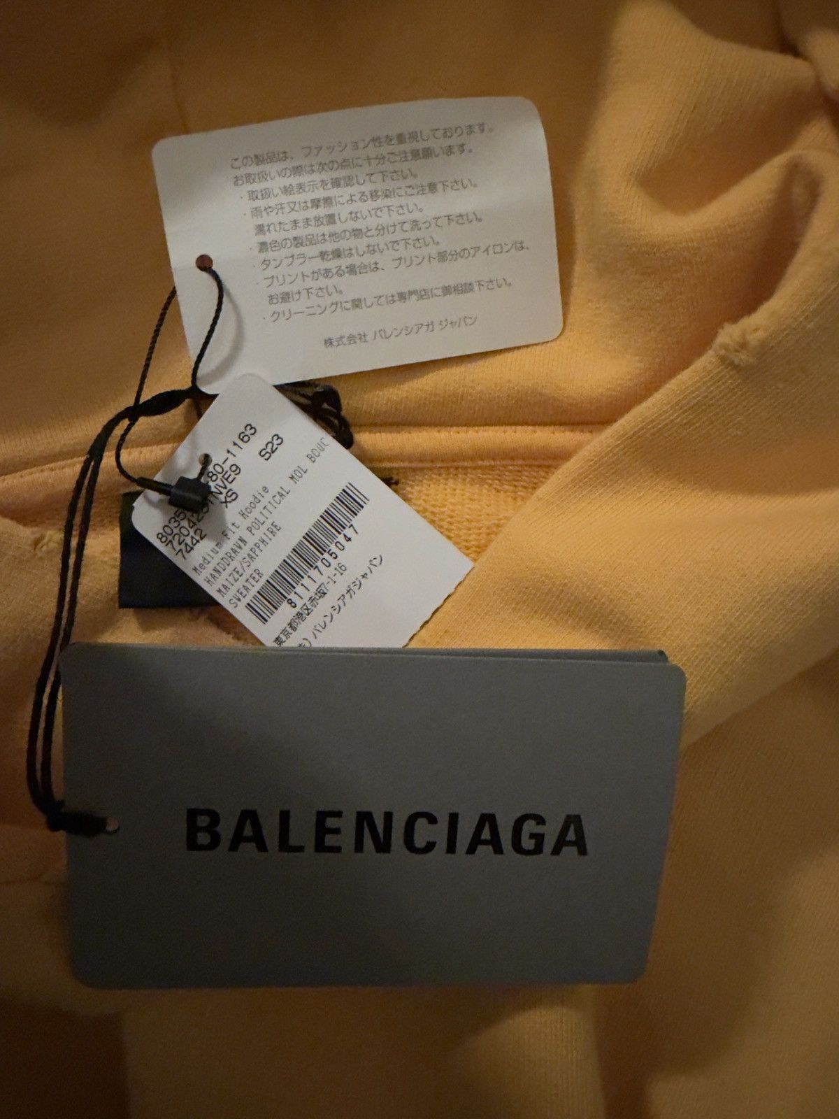 Balenciaga S23 Balenciaga Drawn Political Campaign Yellow Hoodie Size US XS / EU 42 / 0 - 6 Thumbnail
