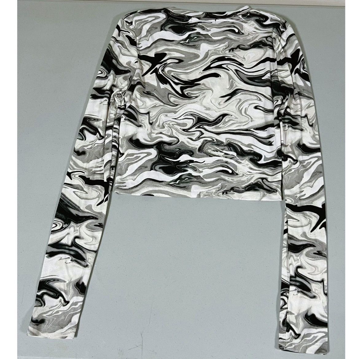 Japanese Brand Black White Gray Grey Marble Swirl T-Shirt Top Tee Size M🤍🩶🖤 Size M / US 6-8 / IT 42-44 - 4 Thumbnail