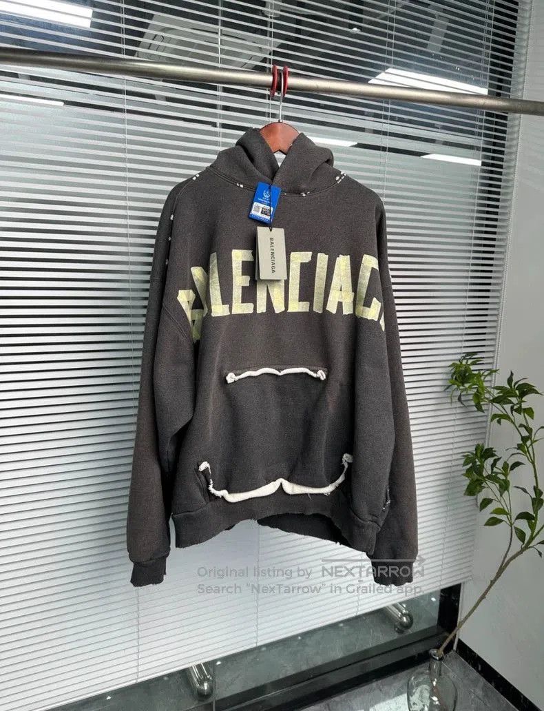 Balenciaga Balenciaga 24SS Tape Logo Hoodie. Size US XXS / EU 40 - 2 Thumbnail
