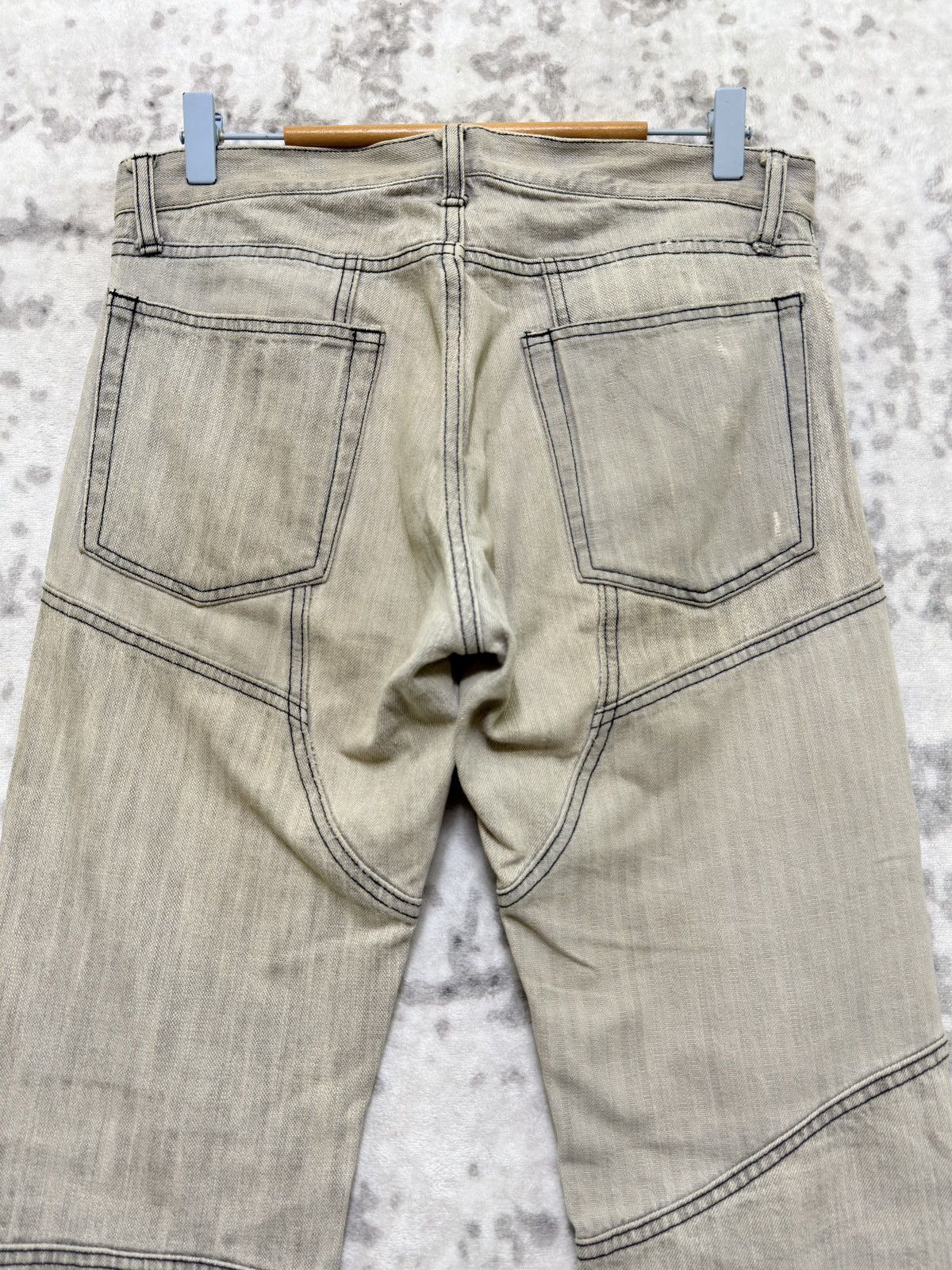 If Six Was Nine Flare Rupert Edge Distressed Reconstructed Panelled Jeans Size US 31 - 8 Thumbnail