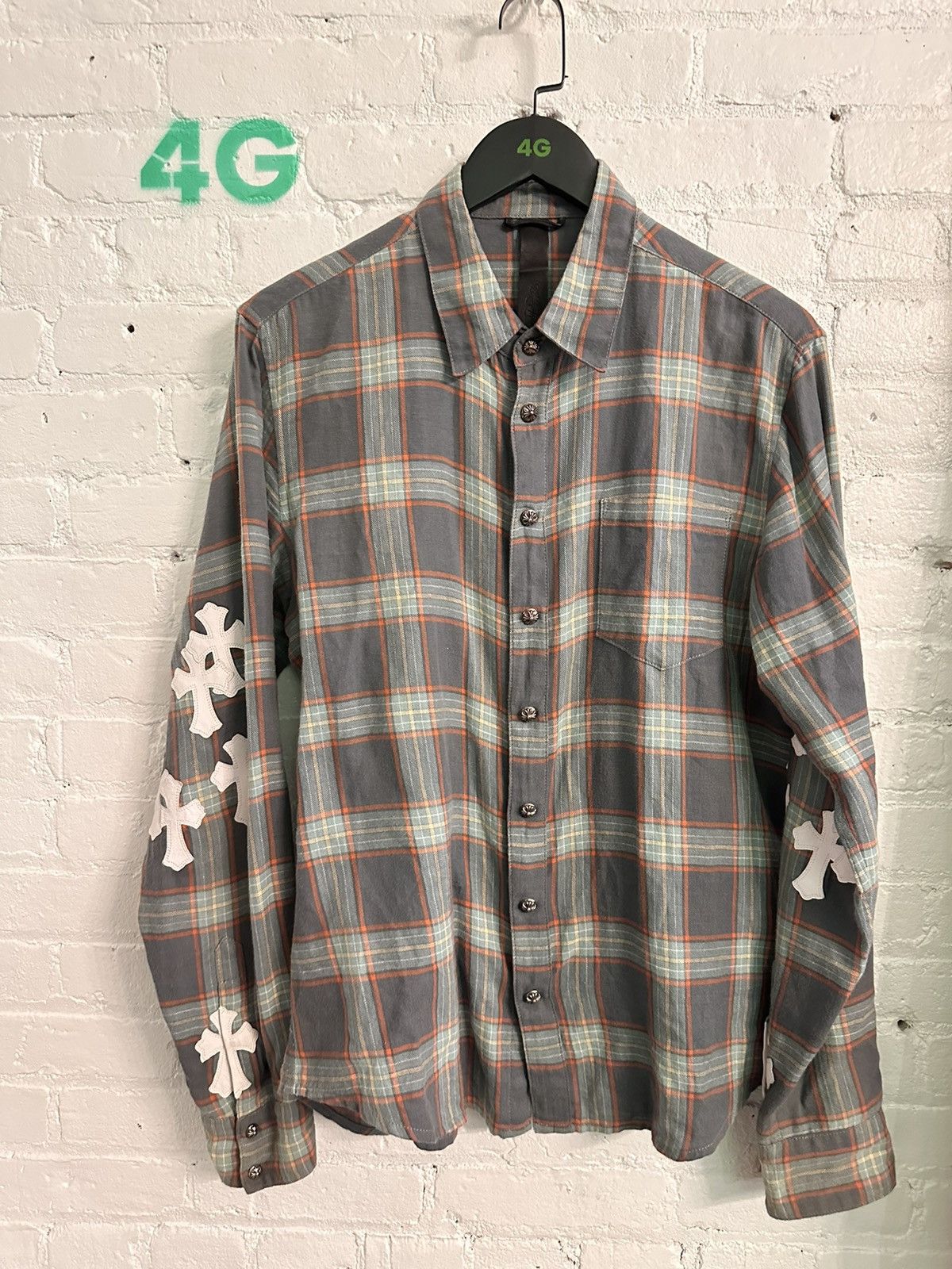 Chrome Hearts Chrome Hearts 1:1 FLOODED Cross Patch Shirt Size US L / EU 52-54 / 3 - 4 Thumbnail