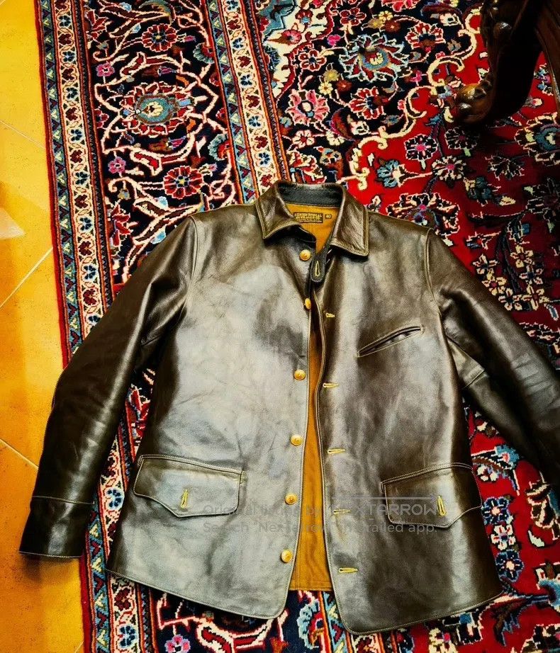 Other freewheelers size 40 Conductor Leather Jacket, Green Leath Size US M / EU 48-50 / 2 - 1 Thumbnail