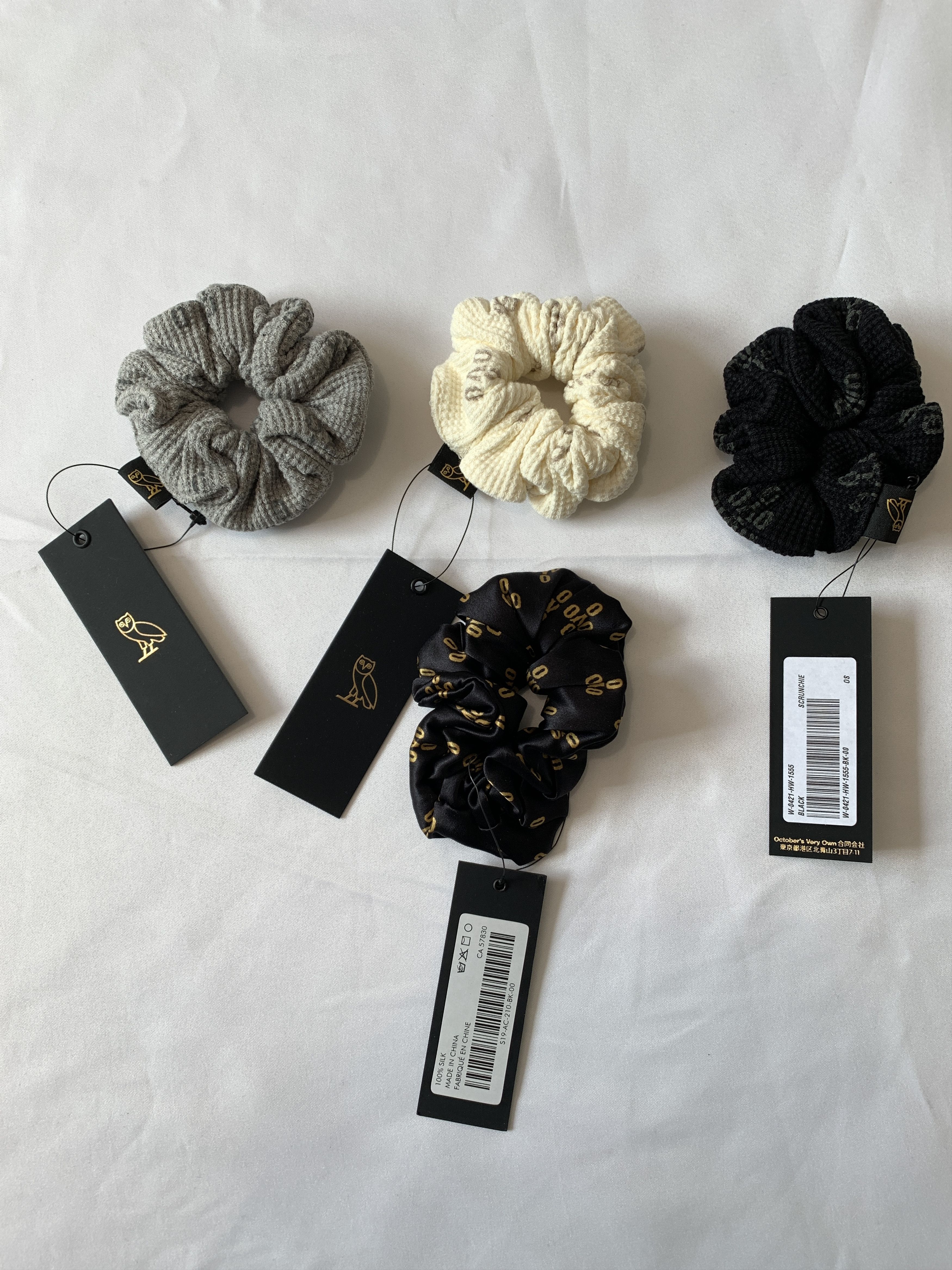 Drake OVO Womens Silk Monogram Hair Scrunchies Bundle x4 Size ONE SIZE - 1 Thumbnail