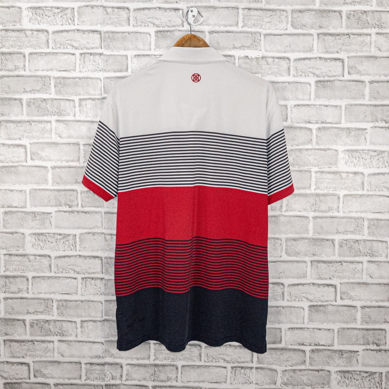 G/FORE G/FORE Golf Short Sleeve Transition Polo Shirt Snow Red Blue Size US L / EU 52-54 / 3 - 6 Thumbnail