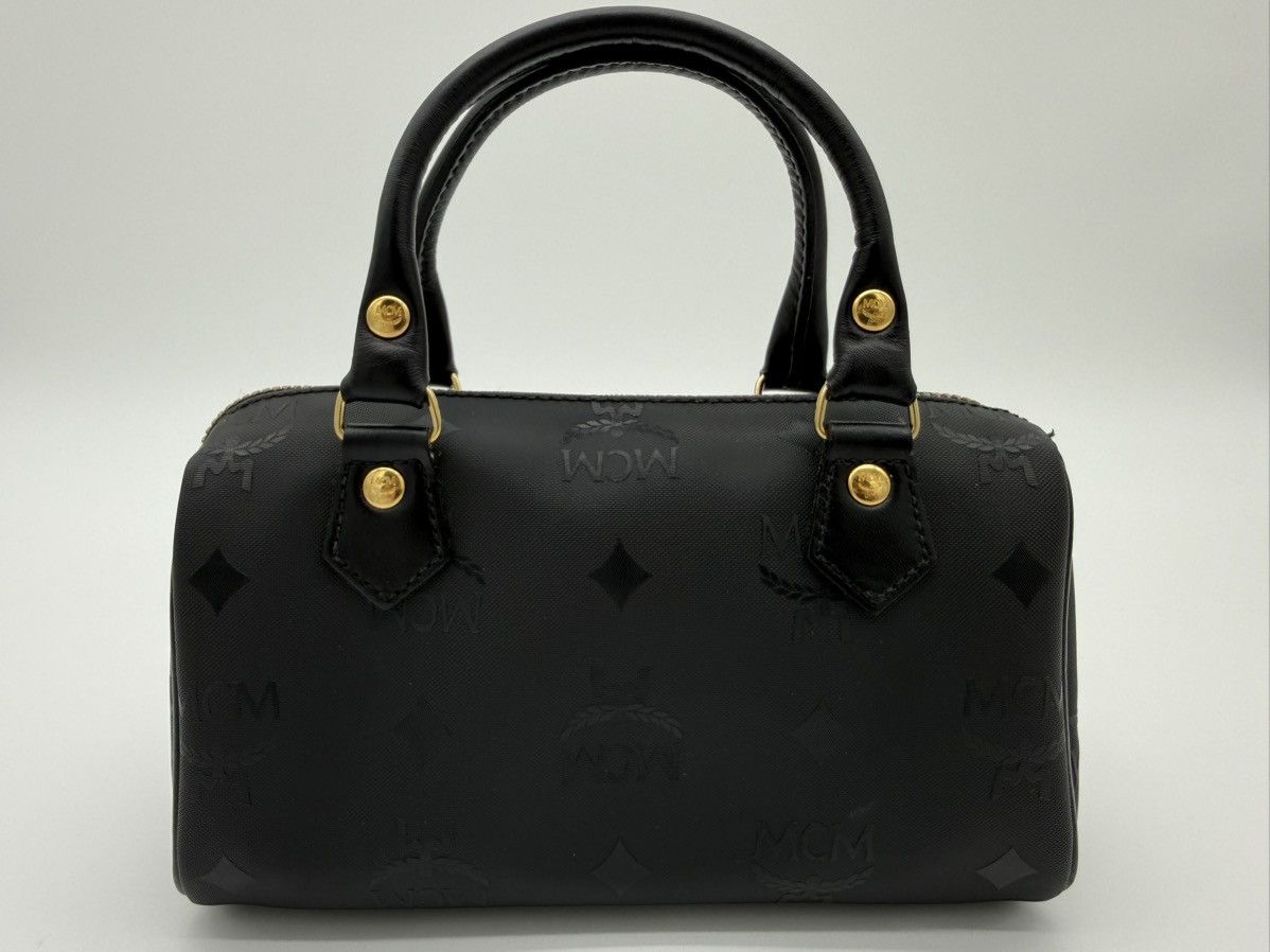 MCM MCM Visetos Logogram 2-Way Hand Bag – Black Size ONE SIZE - 10 Thumbnail