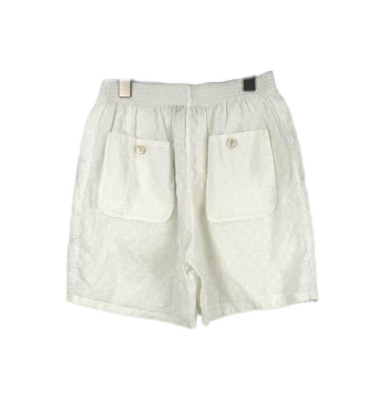 Louis Vuitton Louis Vuitton White dark stripes full logo shorts 2505-Next Size US 34 / EU 50 - 2 Thumbnail