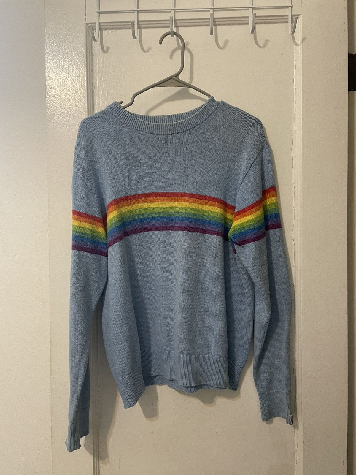 Bape Bape Sky Blue Rainbow Sweater Size US M / EU 48-50 / 2 - 1 Thumbnail