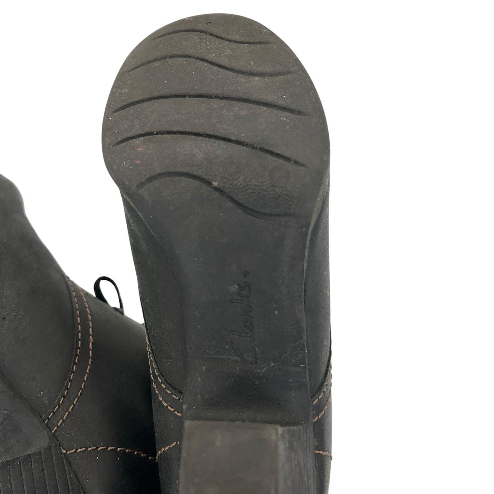 Clarks Clarks Bergen Black Leather Heeled Booties Sz 8.5 Size US 8.5 / IT 38.5 - 8 Thumbnail