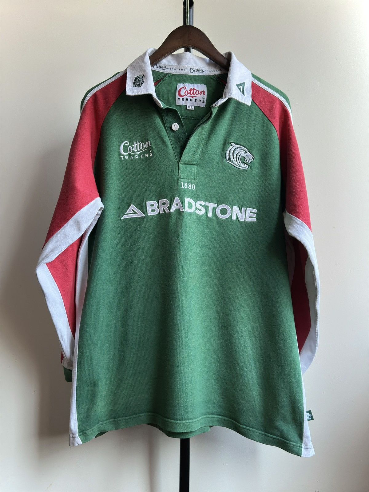 Cotton Traders × Vintage Vintage Leicester Tigers 2003/04 Rugby Shirt Cotton Traders Size US XL / EU 56 / 4 - 1 Thumbnail