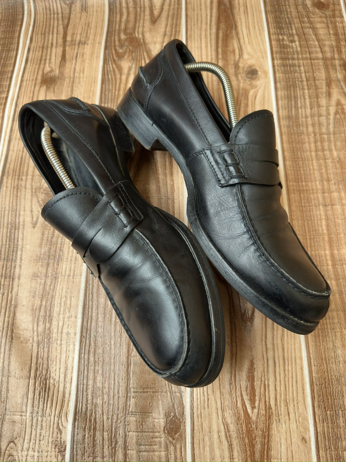 Miu Miu Miu Miu by Prada Black Penny Leather Loafers Size US 9.5 / EU 42-43 - 10 Thumbnail
