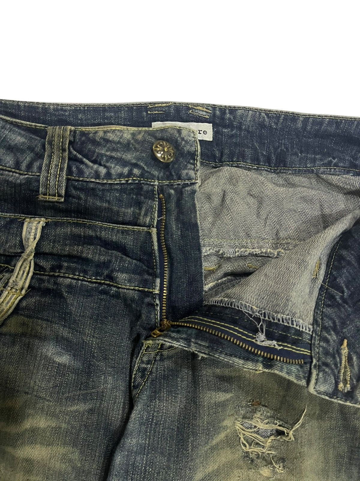 If Six Was Nine SICK💥 VINTAGE SORRIDERE DOUBLE WAIST MUD WASH DENIM Size US 35 - 5 Thumbnail