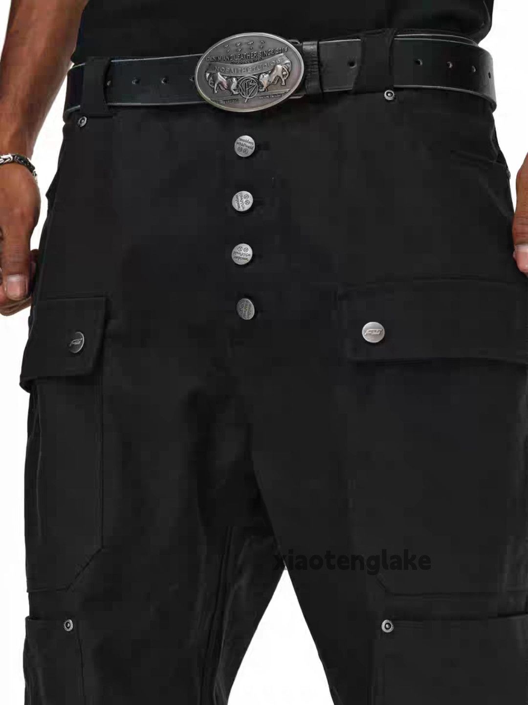 Vintage Unisex outdoor utility loose baggy hiphop cargo pants Size US 36 / EU 52 - 3 Thumbnail
