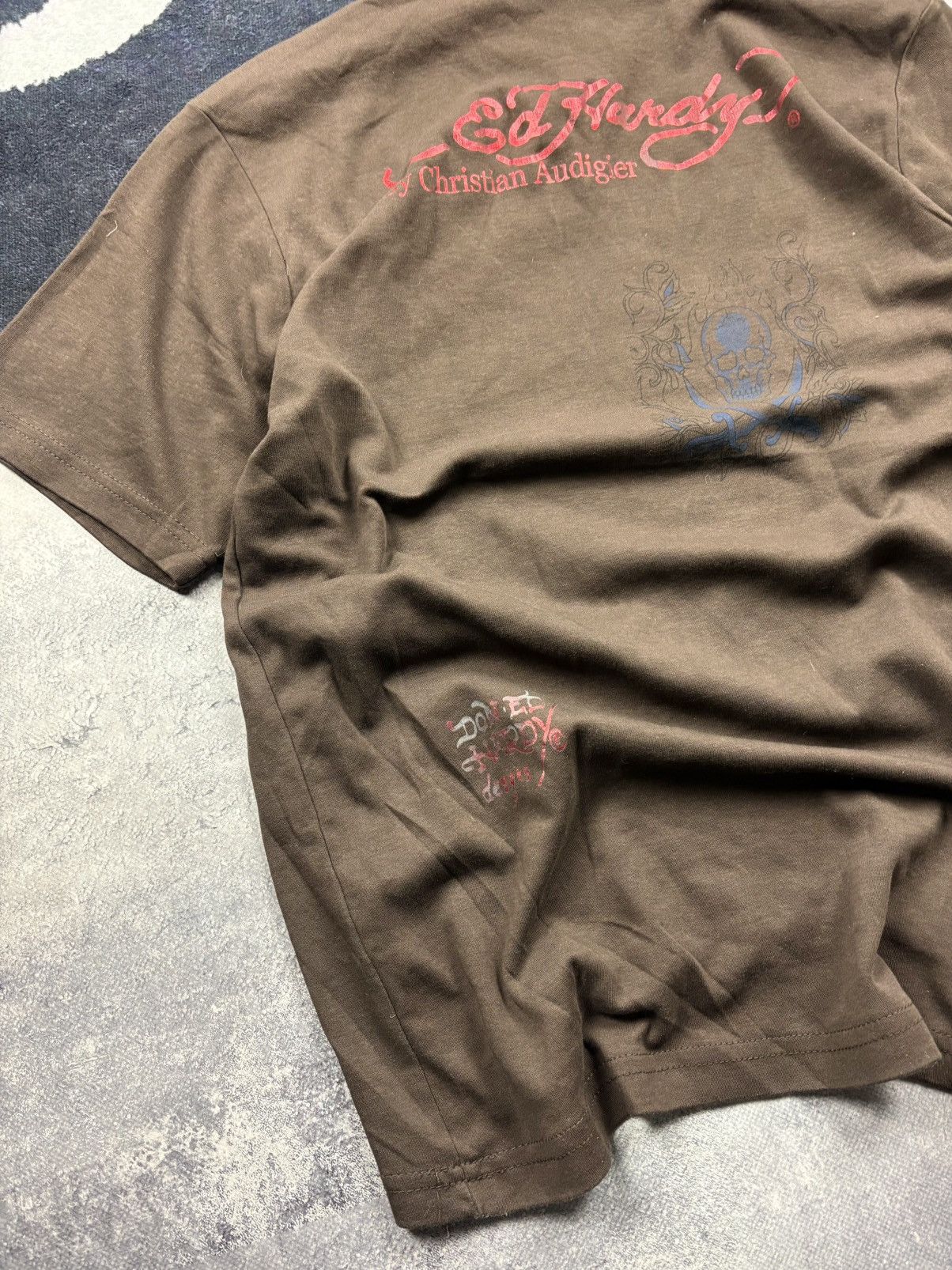 Ed Hardy ED HARDY Vintage Hype Big Logo Tatoo Tshirt Streetwear Y2k Size US XL / EU 56 / 4 - 10 Thumbnail