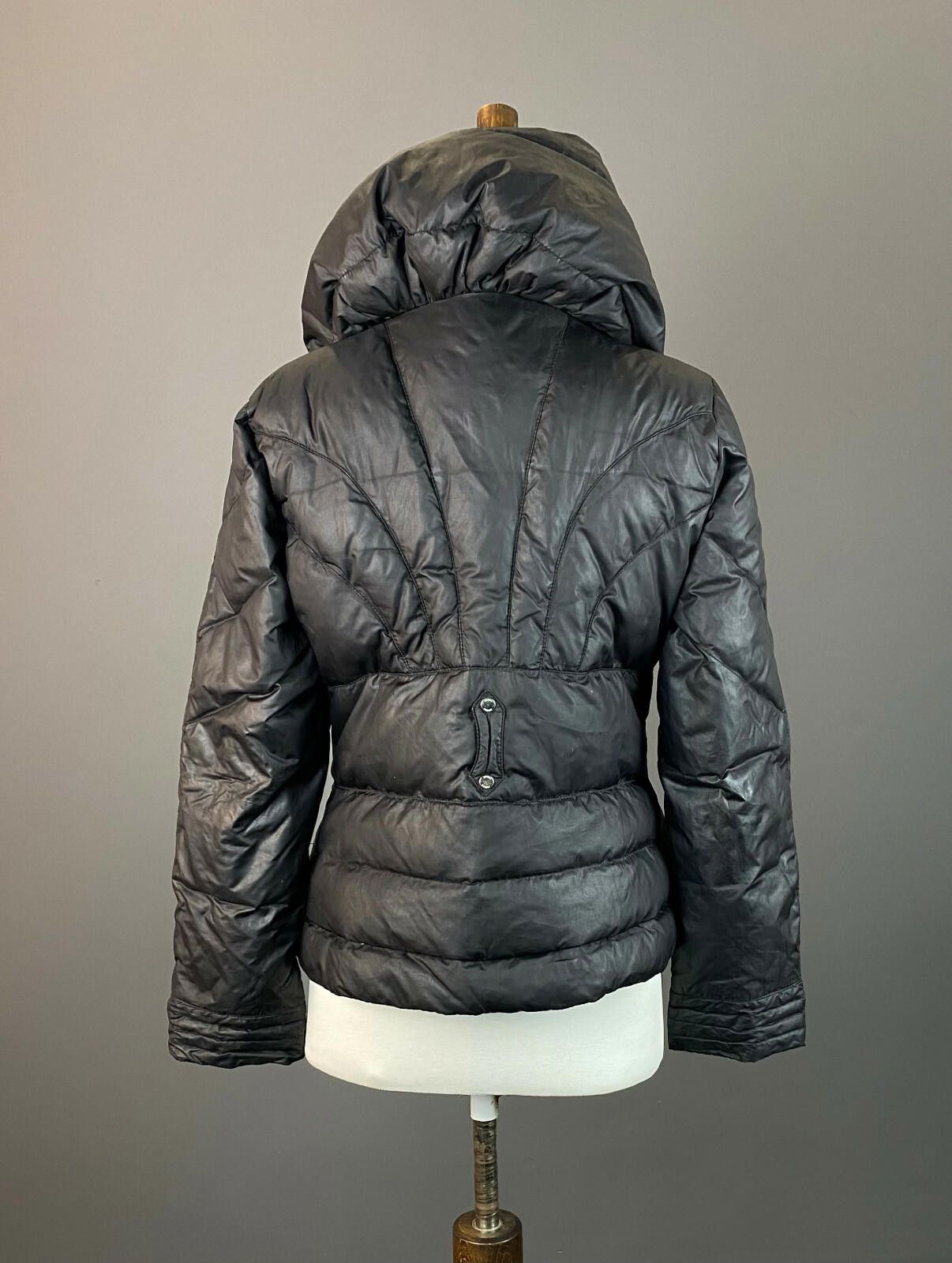 Designer Karem Millen Black Button Down Quilted Puffer Jacket Size 10 Size L / US 10 / IT 46 - 5 Thumbnail