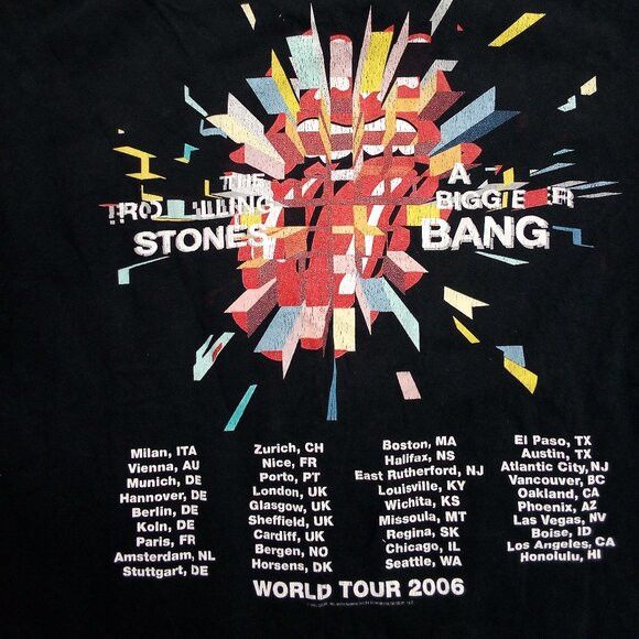 Anvil × Band Tees × Vintage Vintage Rolling Stones A Bigger Bang Tour 2006 T-Shirt Size US M / EU 48-50 / 2 - 6 Thumbnail