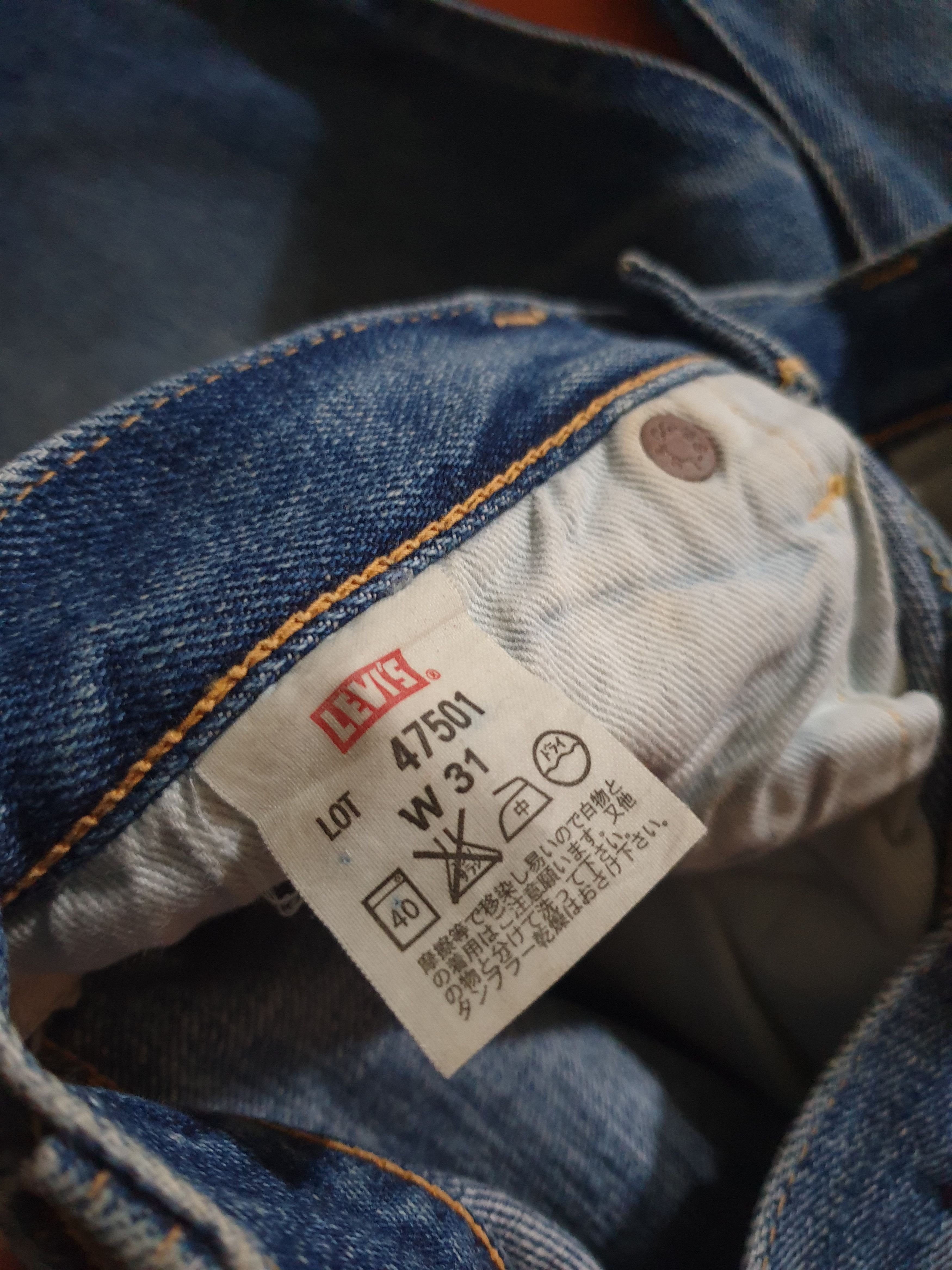 Levi's 💥Vintage levis lot 47501 selvedge denim pant Size US 29 - 3 Thumbnail
