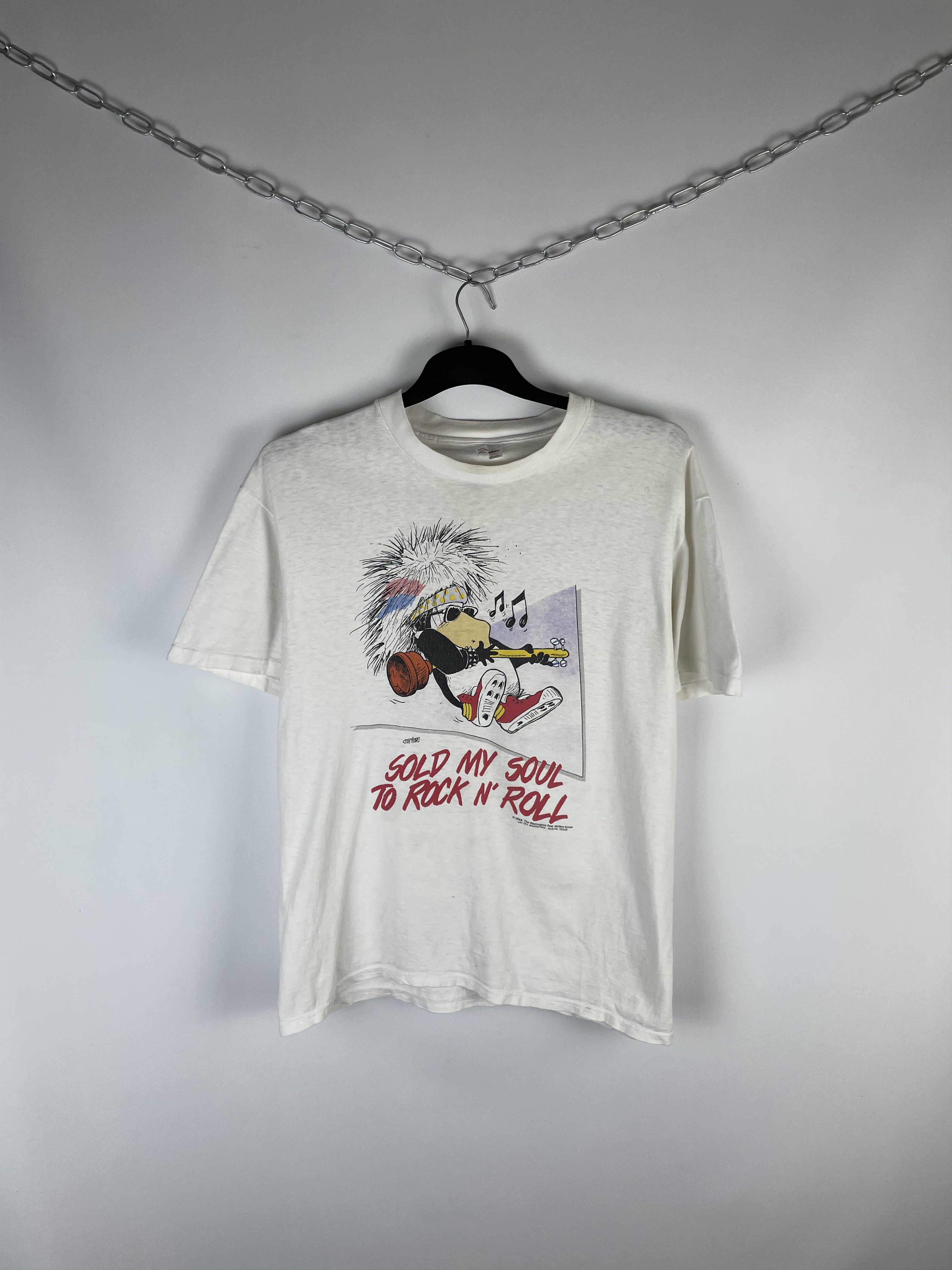 Band Tees × Vintage Vintage 1986 Sold My Soul To Rock n Roll Band Tshirt Size US L / EU 52-54 / 3 - 1 Thumbnail