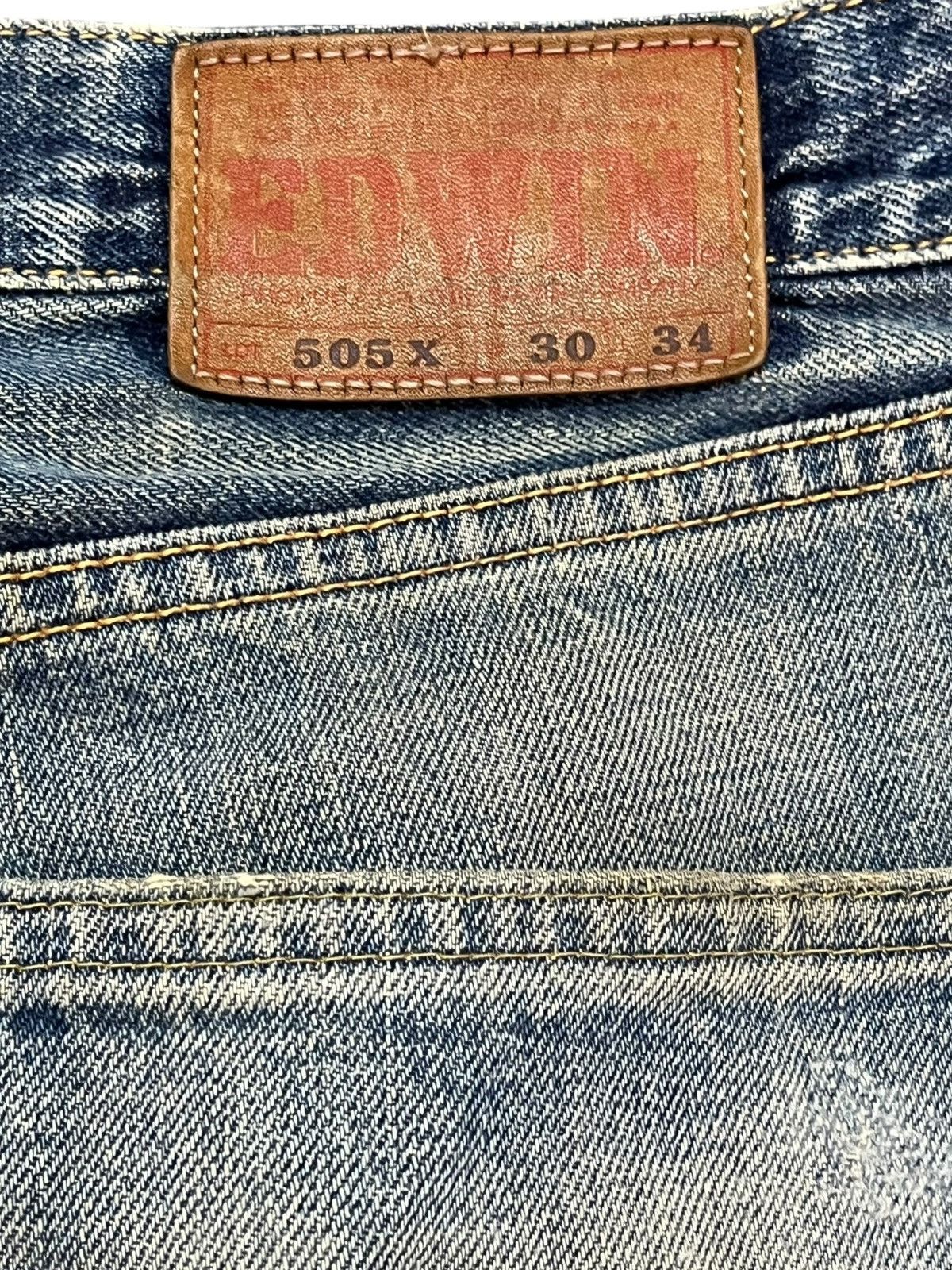 Edwin Vintage Edwin 505 X Selvedge Destroyed Distressed Denim Size US 30 / EU 46 - 10 Thumbnail