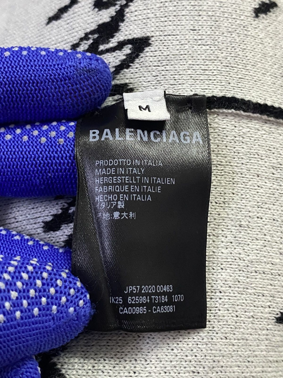 Balenciaga Balenciaga Wool Scribble Logo Sweater Size US M / EU 48-50 / 2 - 14 Thumbnail