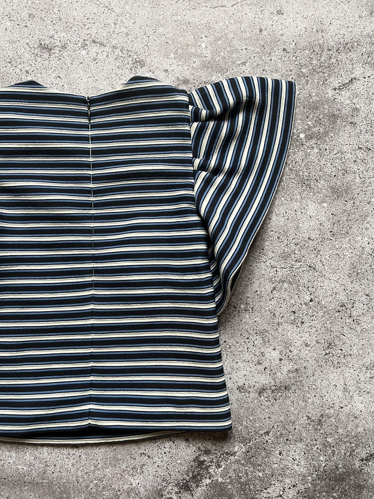 MSGM MSGM Milano Striped Ruffle Short Sleeve Top Size M / US 6-8 / IT 42-44 - 16 Thumbnail
