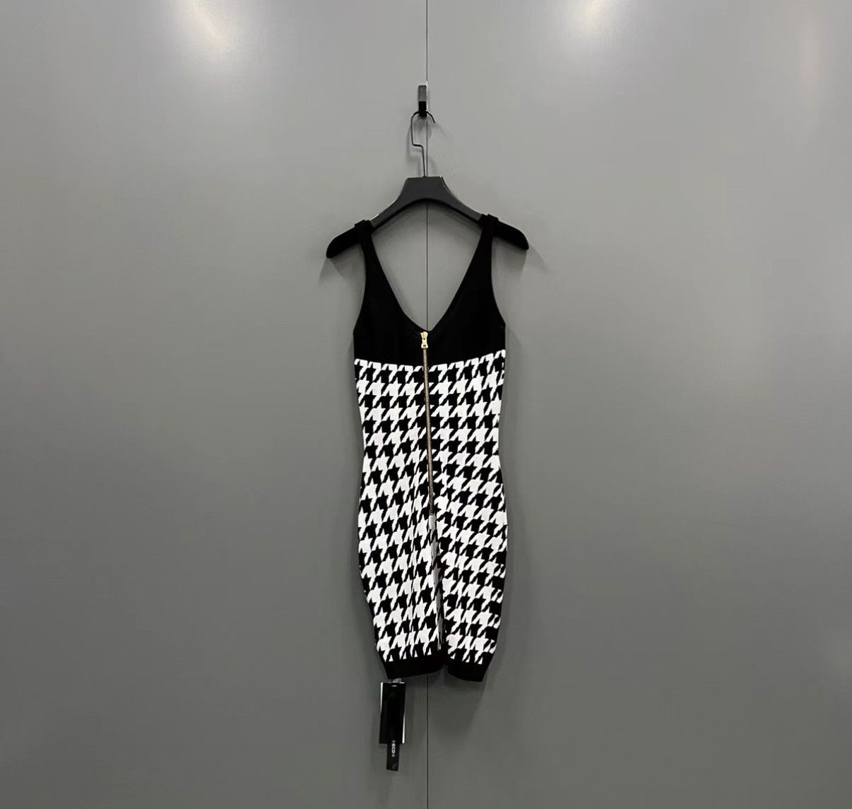 Balmain Balmain Black and White Houndstooth Slip Dress J41 Size S / US 4 / IT 40 - 2 Thumbnail