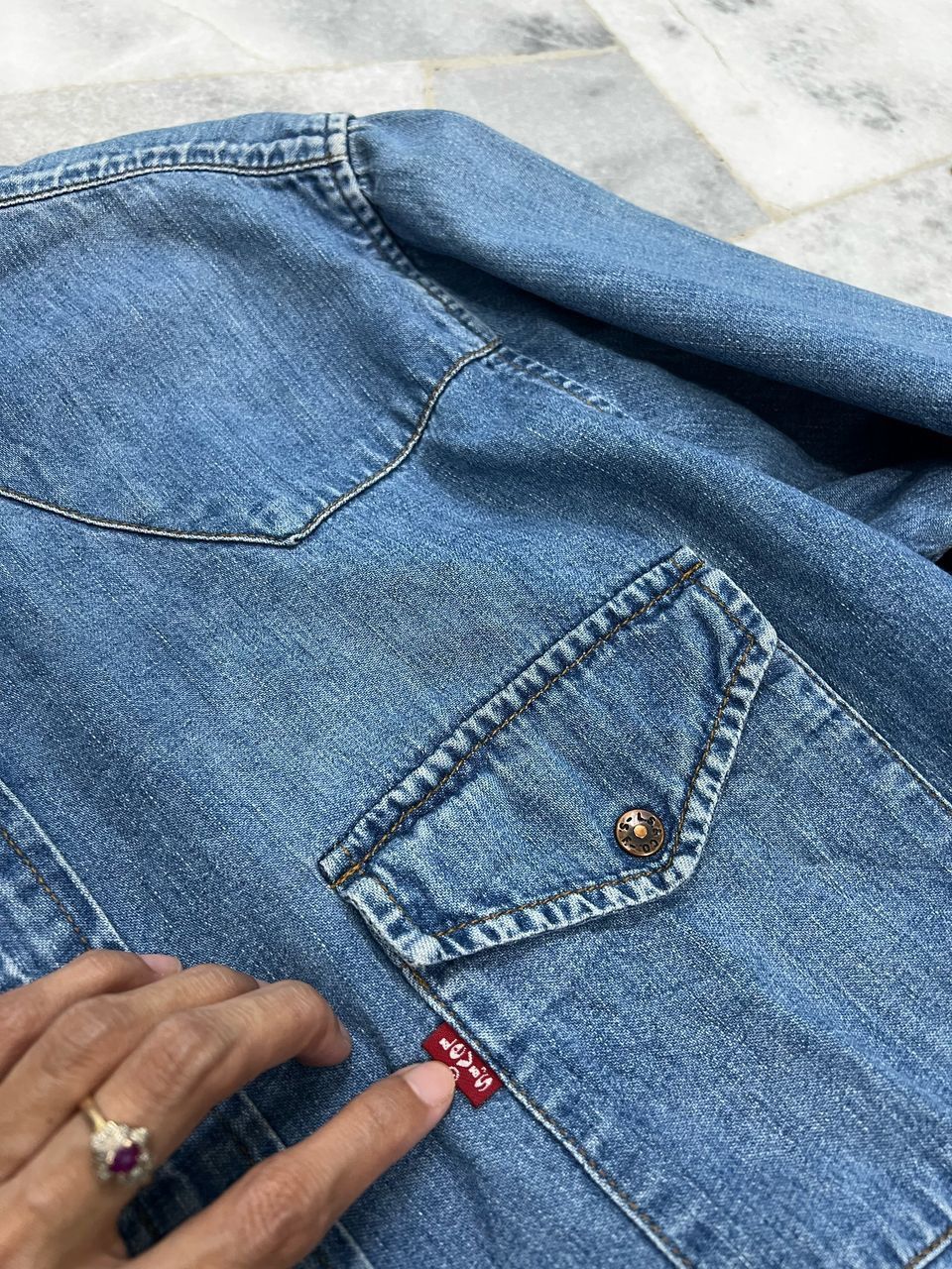 Levi's × Vintage Vintage Levis Denim Shirt Size US L / EU 52-54 / 3 - 7 Thumbnail