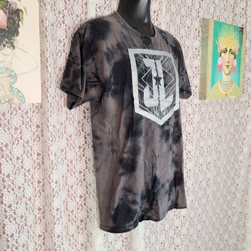 DC DC comics justice league black grey tie dye tshirt large Size US L / EU 52-54 / 3 - 2 Thumbnail