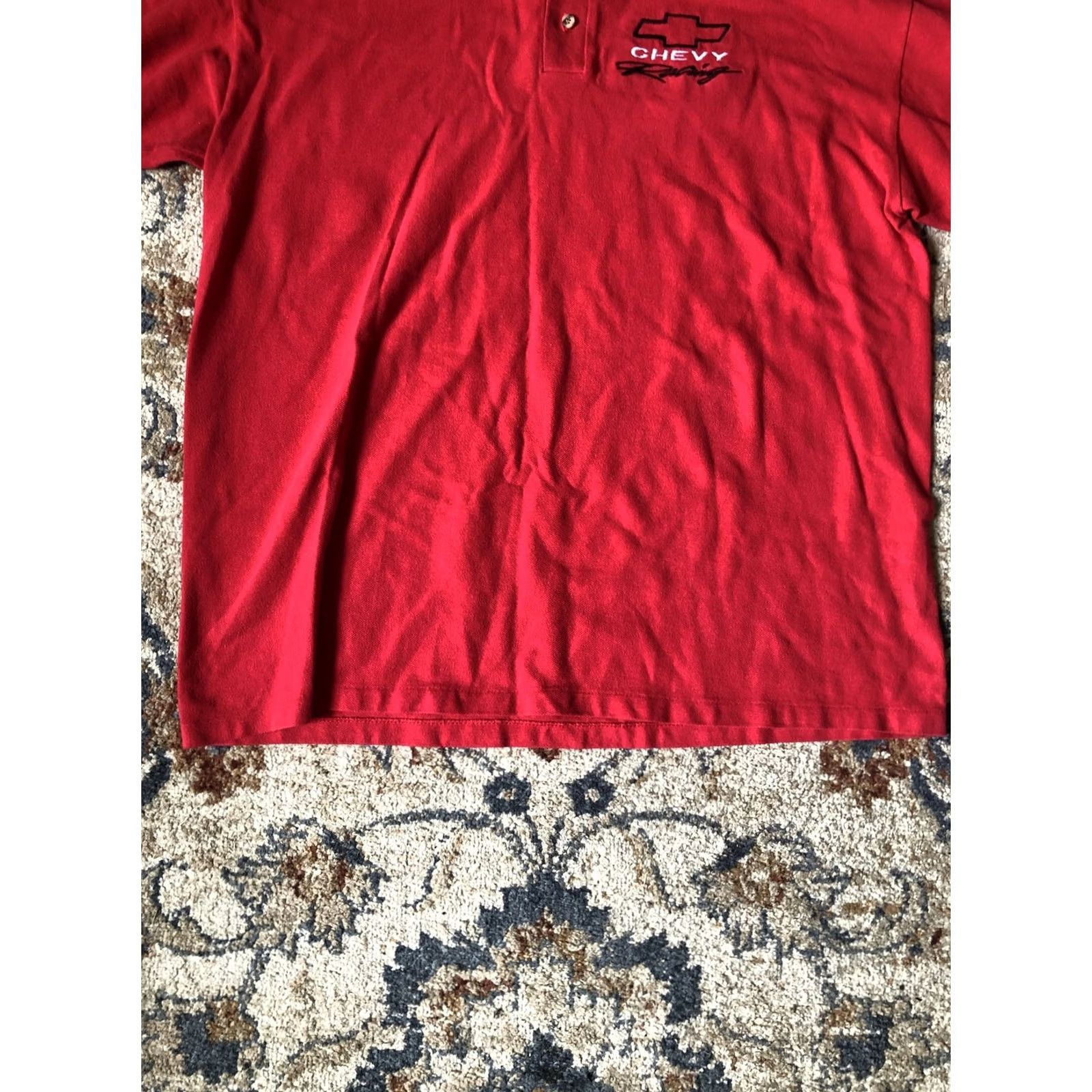 Vintage VINTAGE Chevrolet Polo Shirt Men XL Red Racing 90s Made In USA Size US XL / EU 56 / 4 - 6 Thumbnail